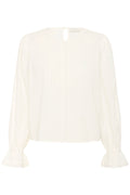 KAFFE Claris Bluse Chalk Hvid