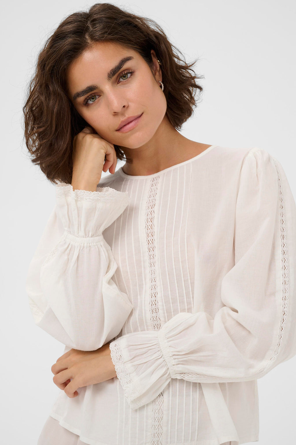 KAFFE Claris Bluse Chalk Hvid