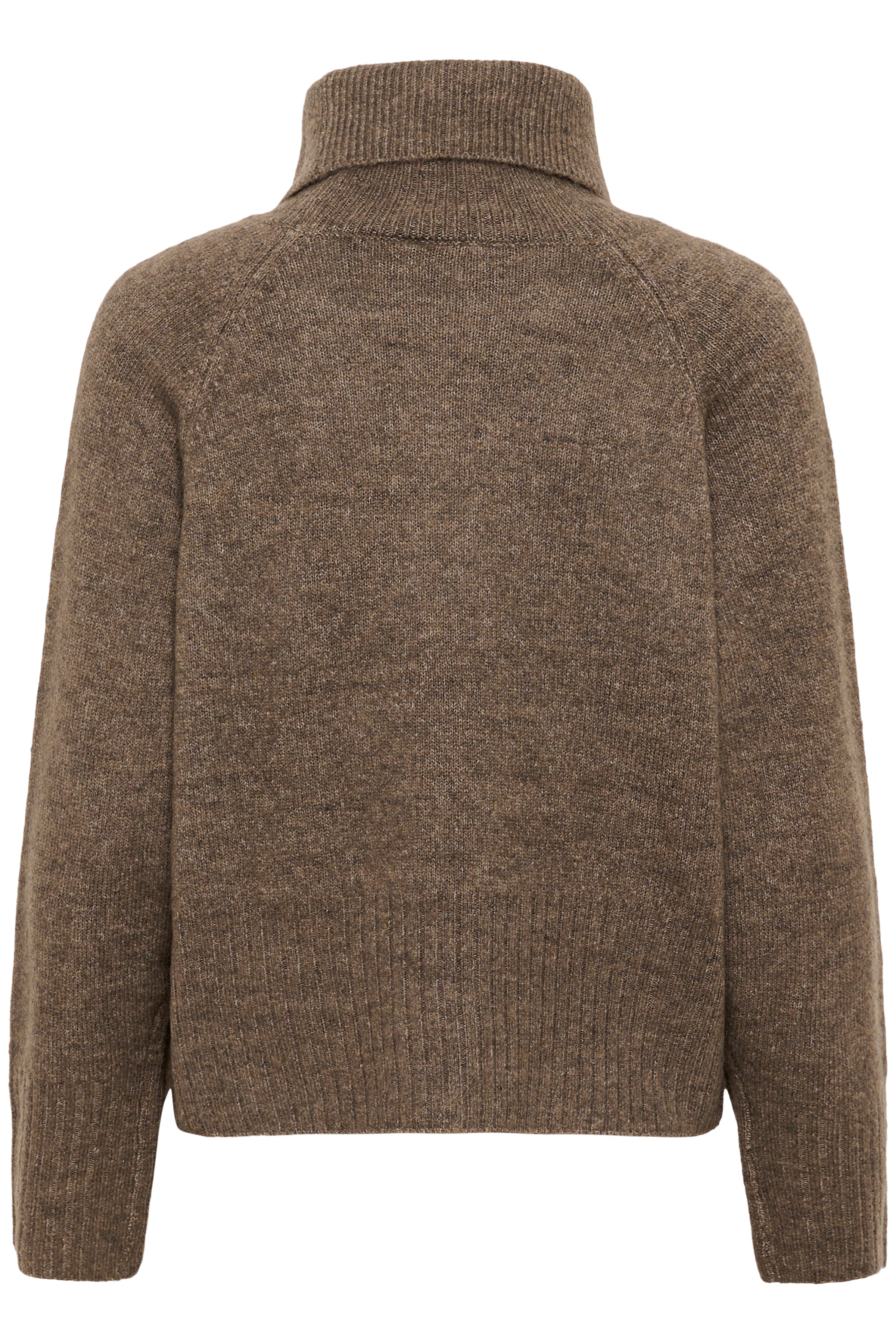 KAFFE Erin Rullekrave Pullover Morel Melange Brun