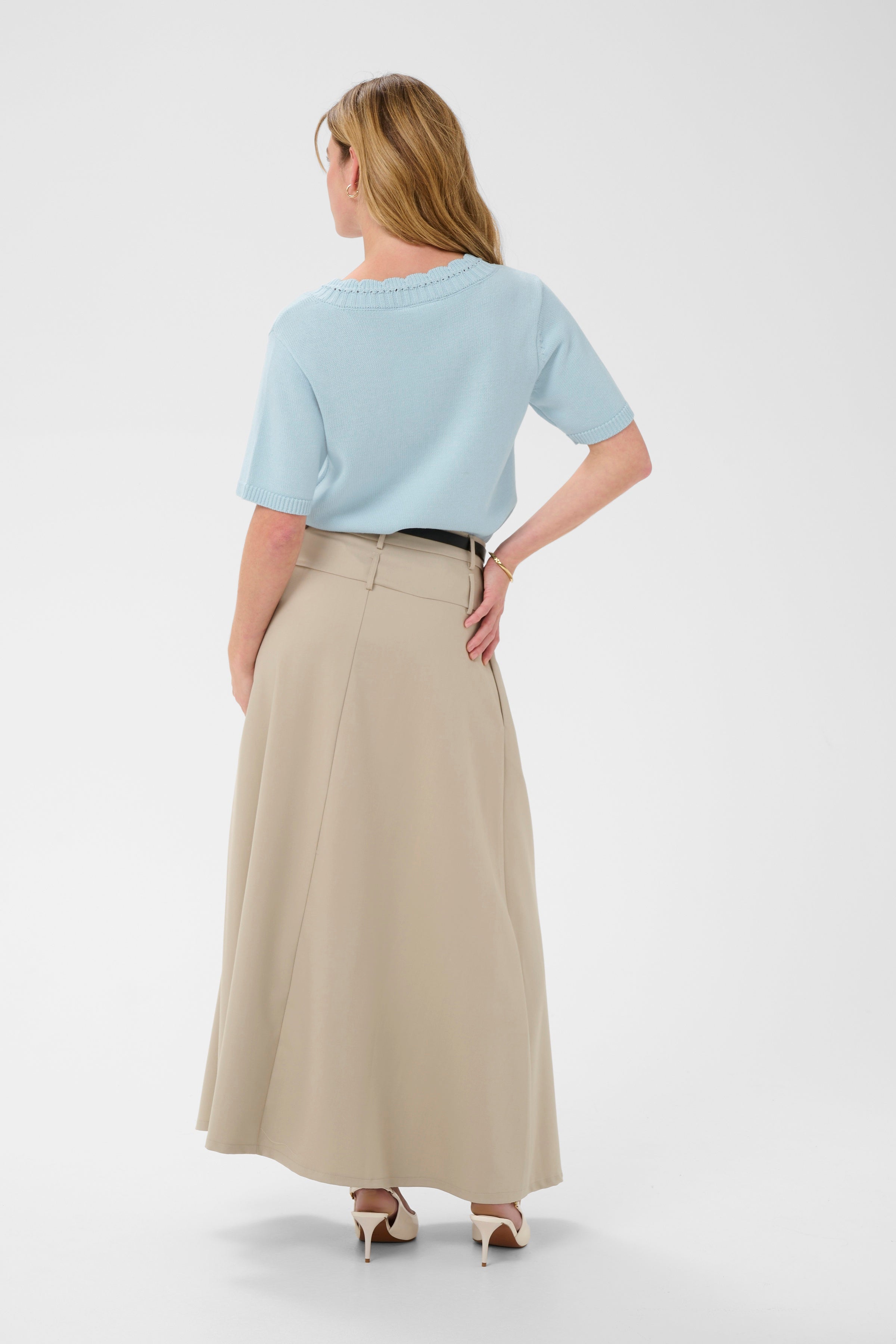 KAFFE Lilliana Strik Pullover Nantucket Breeze Lys Blå