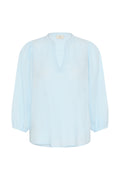 KAFFE Milia 3/4 Bluse Nantucket Breeze Lys Blå
