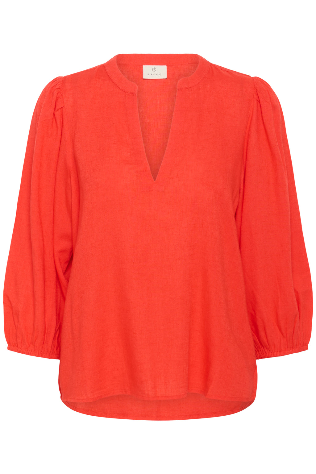 KAFFE Milia 3/4 Bluse Poppy Rød