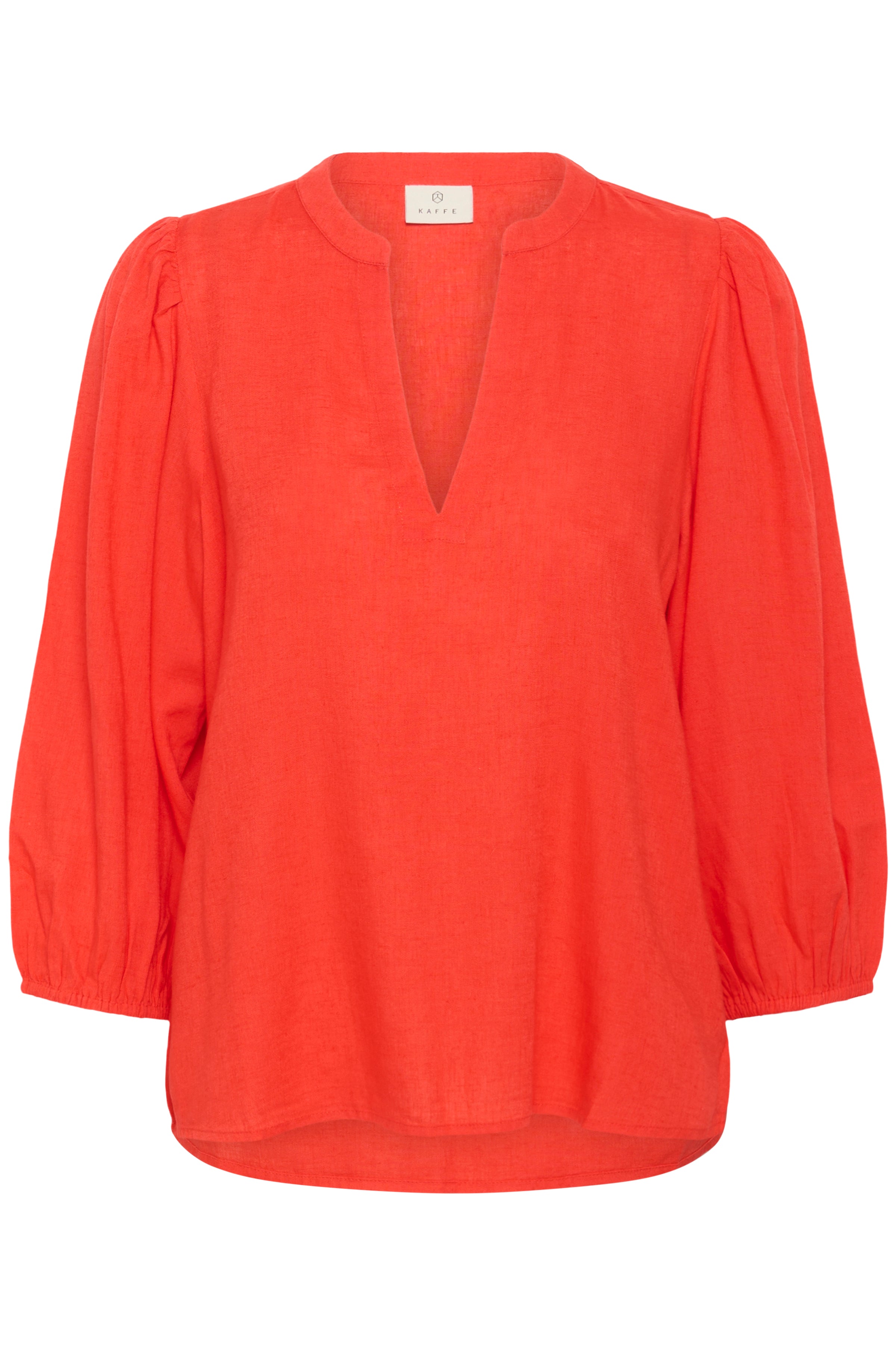KAFFE Milia 3/4 Bluse Poppy Rød
