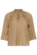 KAFFE Flora Bluse Petrified Oak Brun