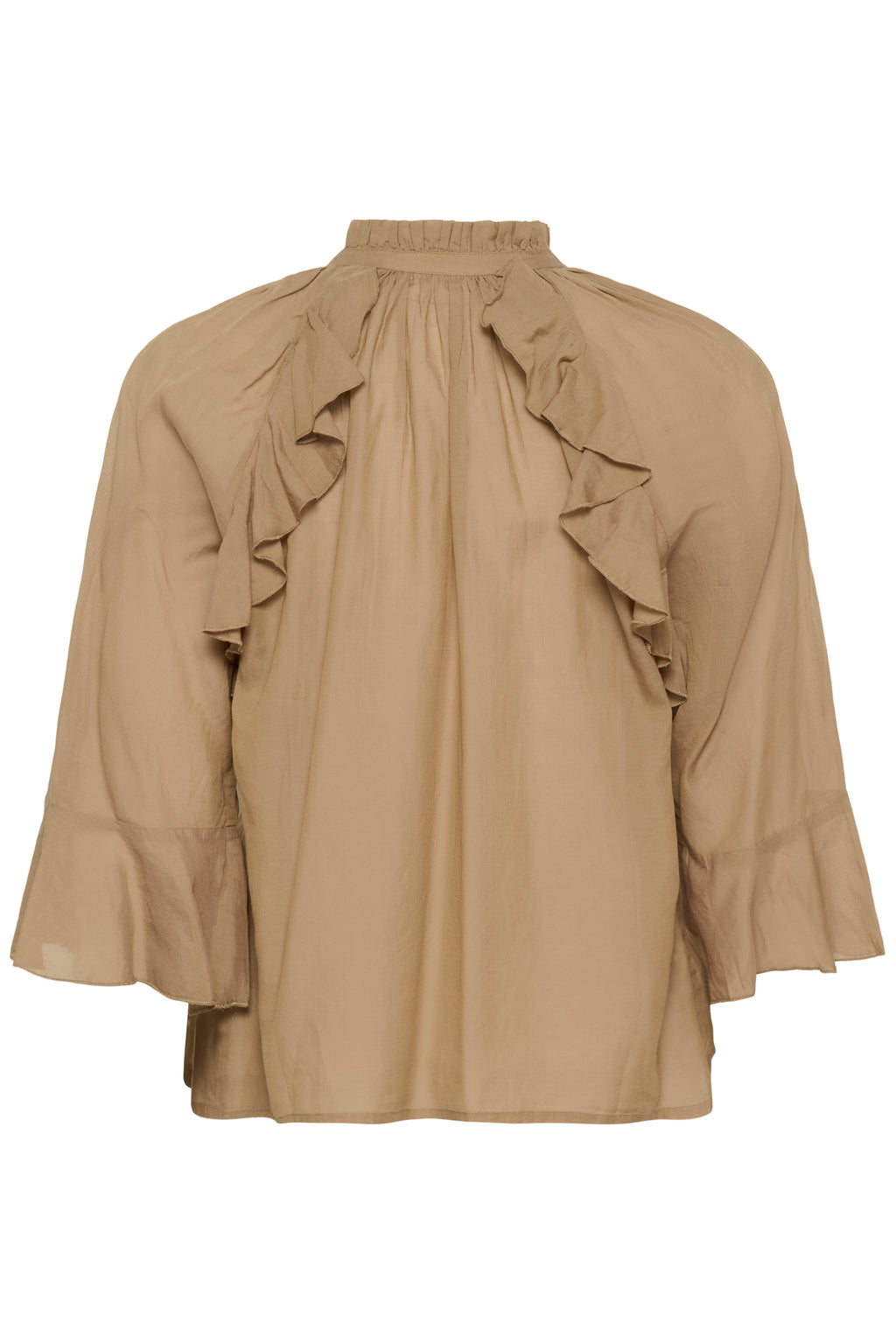 KAFFE Flora Bluse Petrified Oak Brun