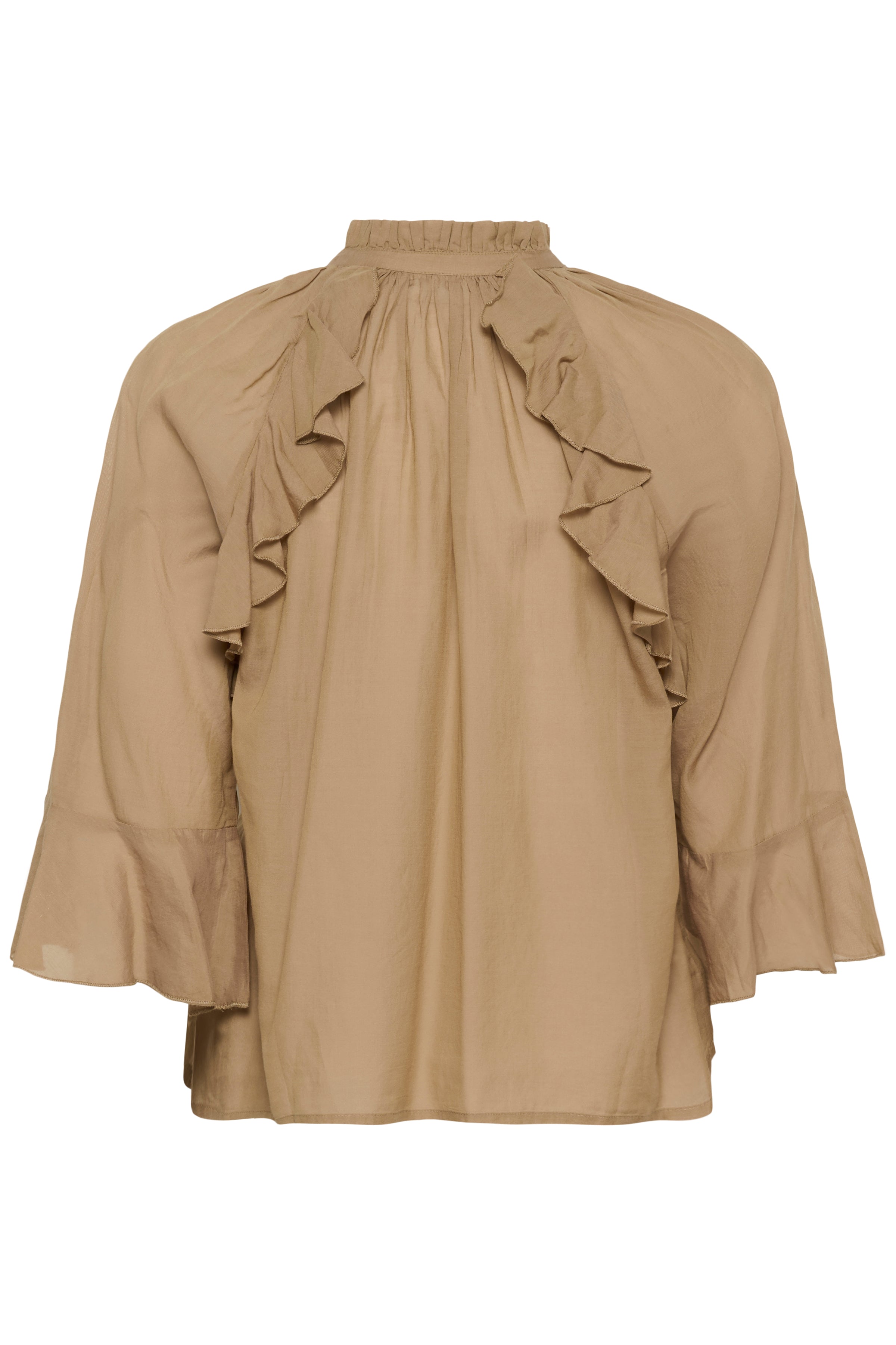 KAFFE Flora Bluse Petrified Oak Brun