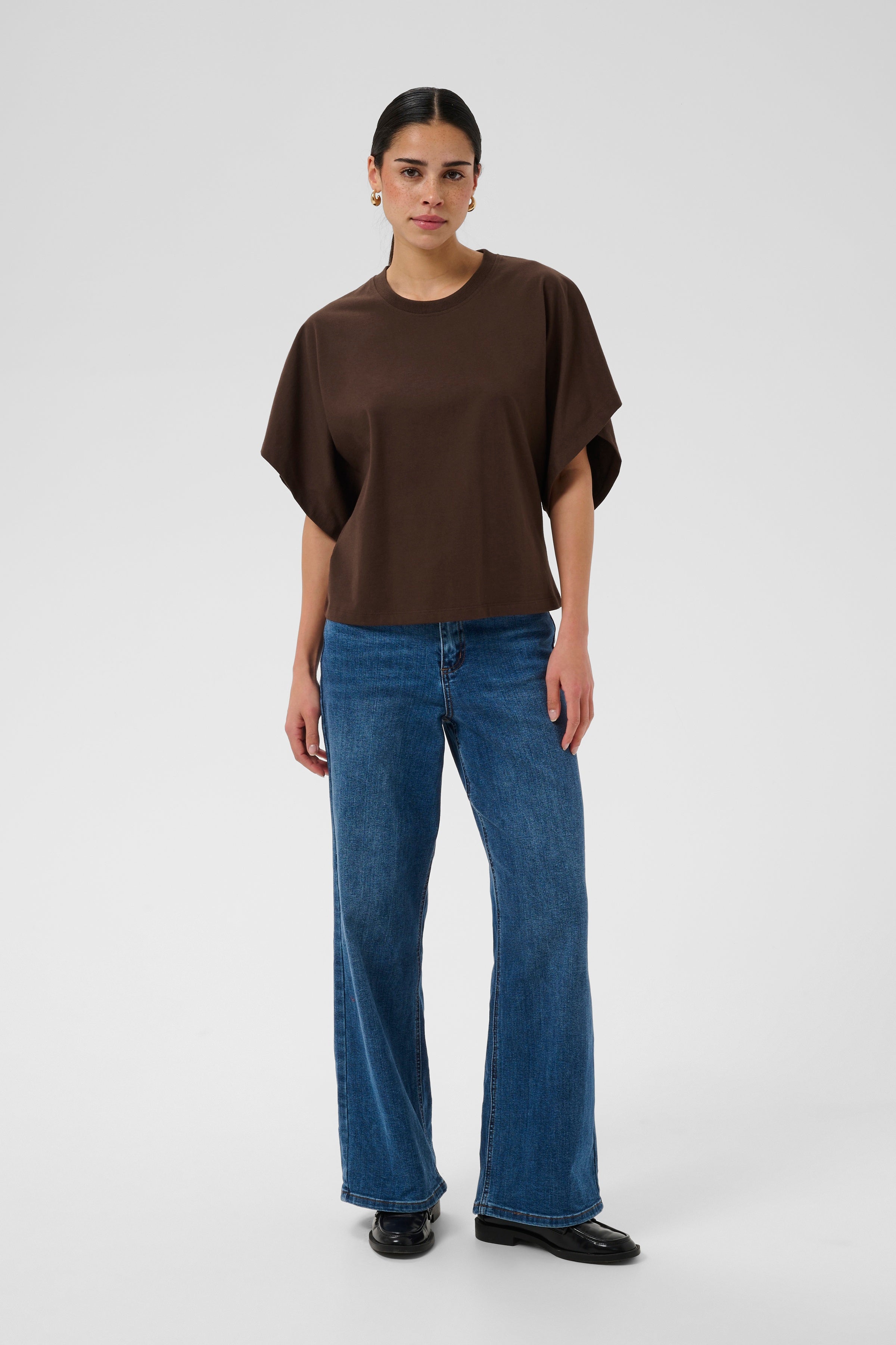 KAFFE Stormy T-shirt Coffee Bean Brun