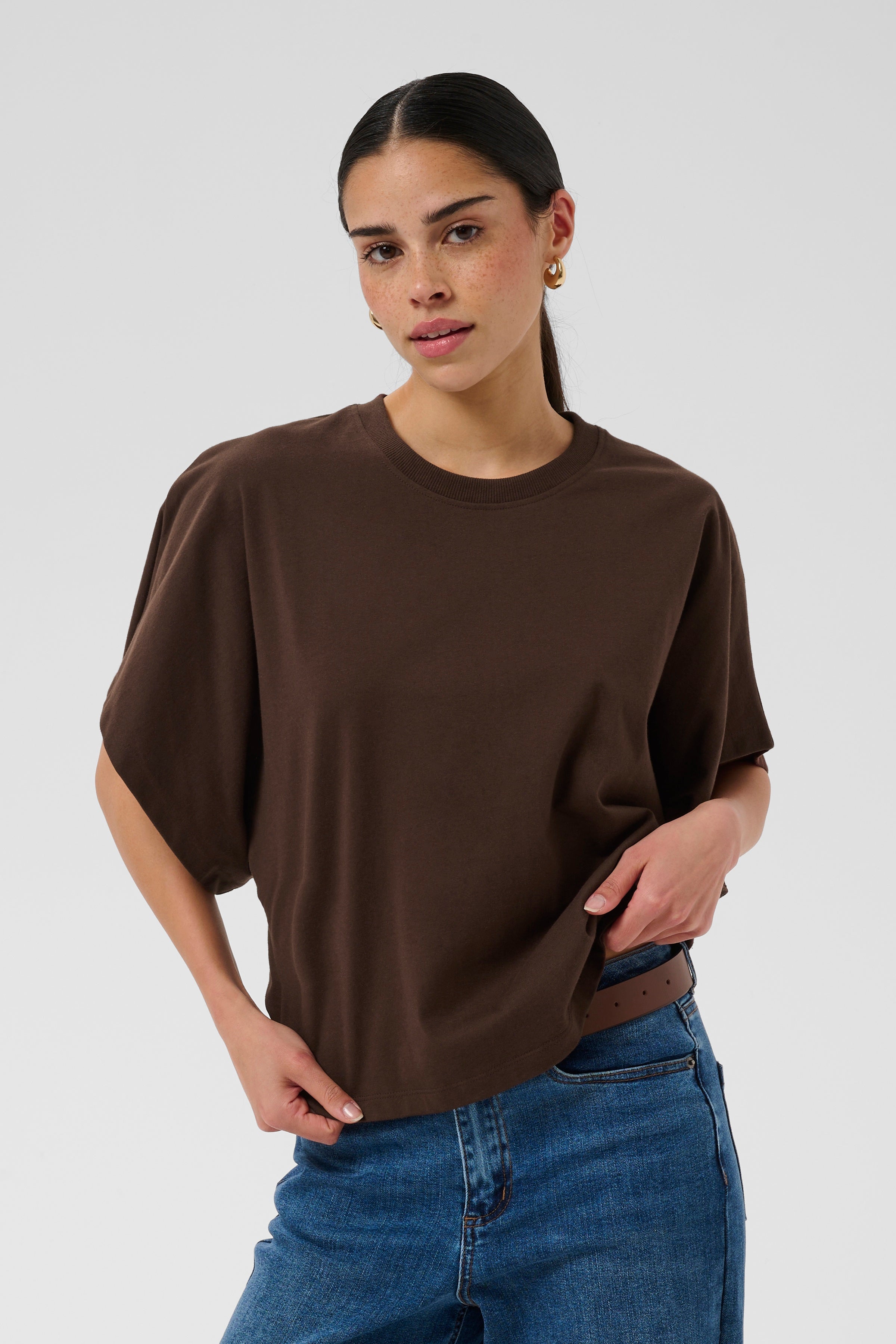 KAFFE Stormy T-shirt Coffee Bean Brun
