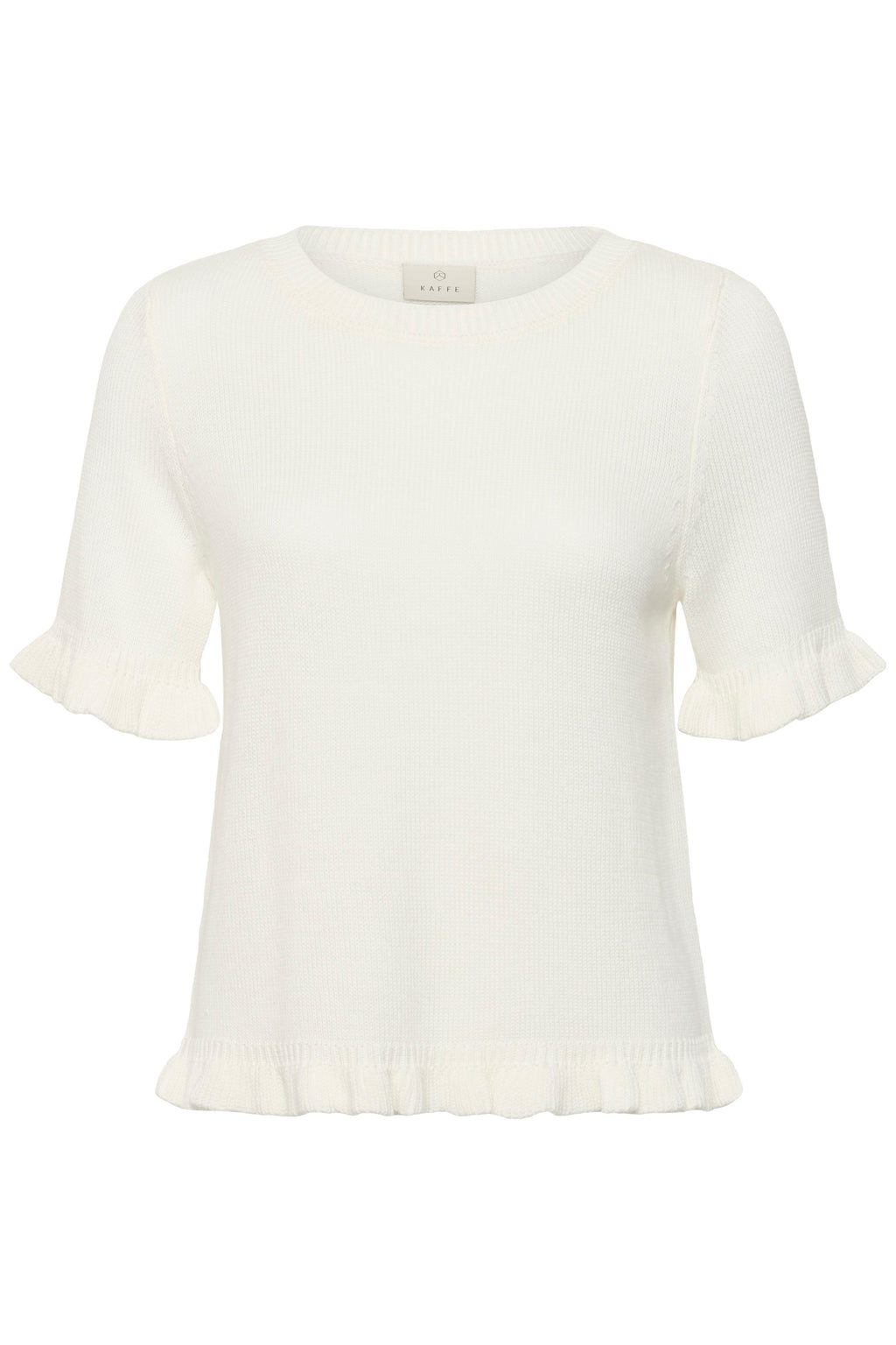 KAFFE Lindsay Strik Pullover Chalk Hvid
