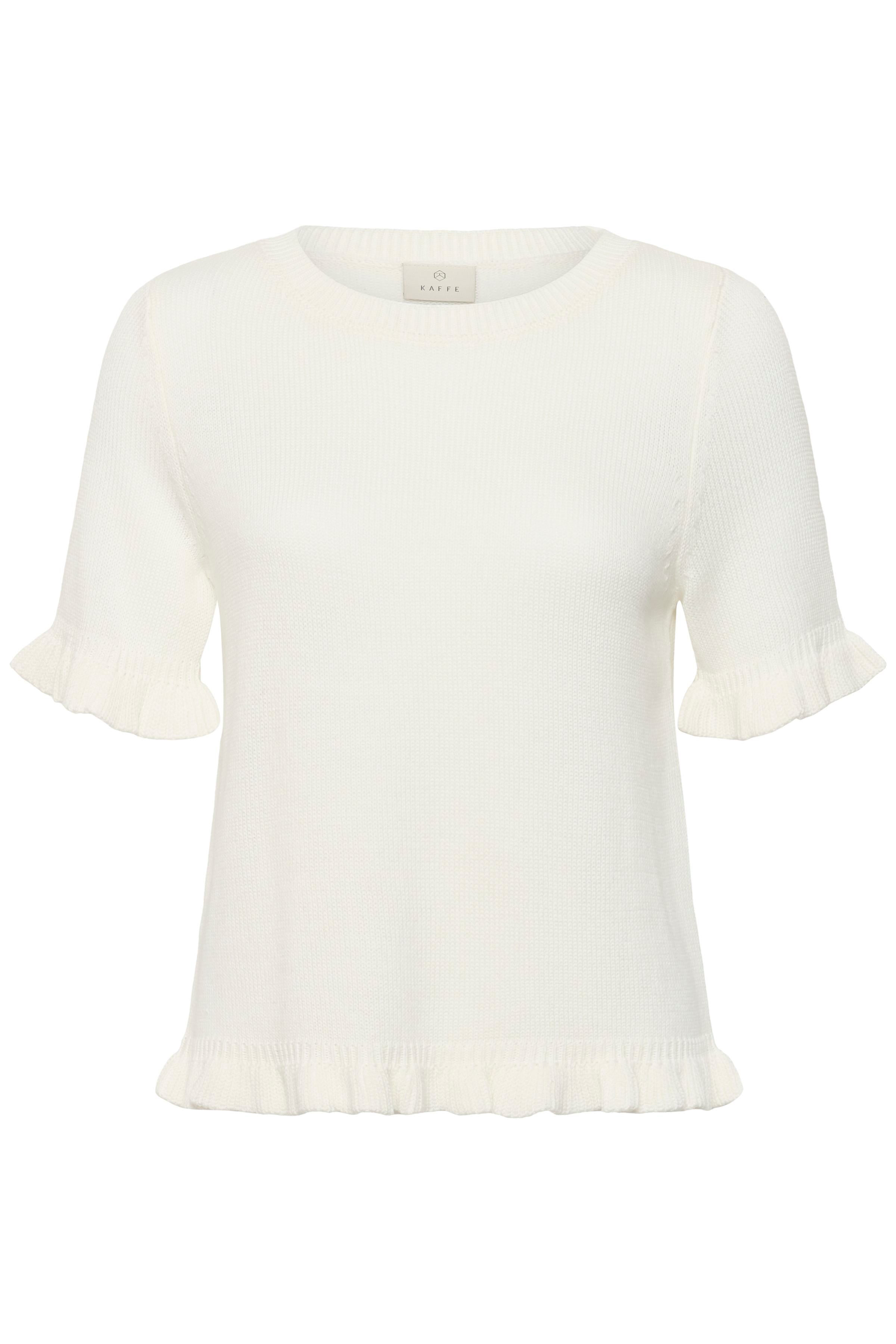KAFFE Lindsay Strik Pullover Chalk Hvid