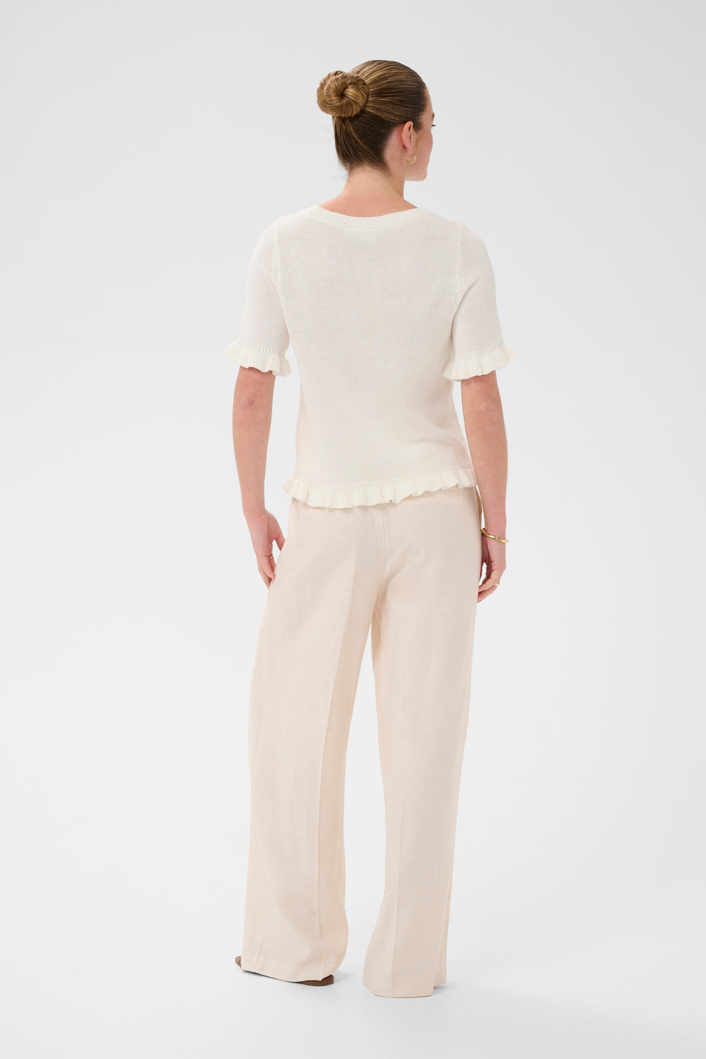 KAFFE Lindsay Strik Pullover Chalk Hvid