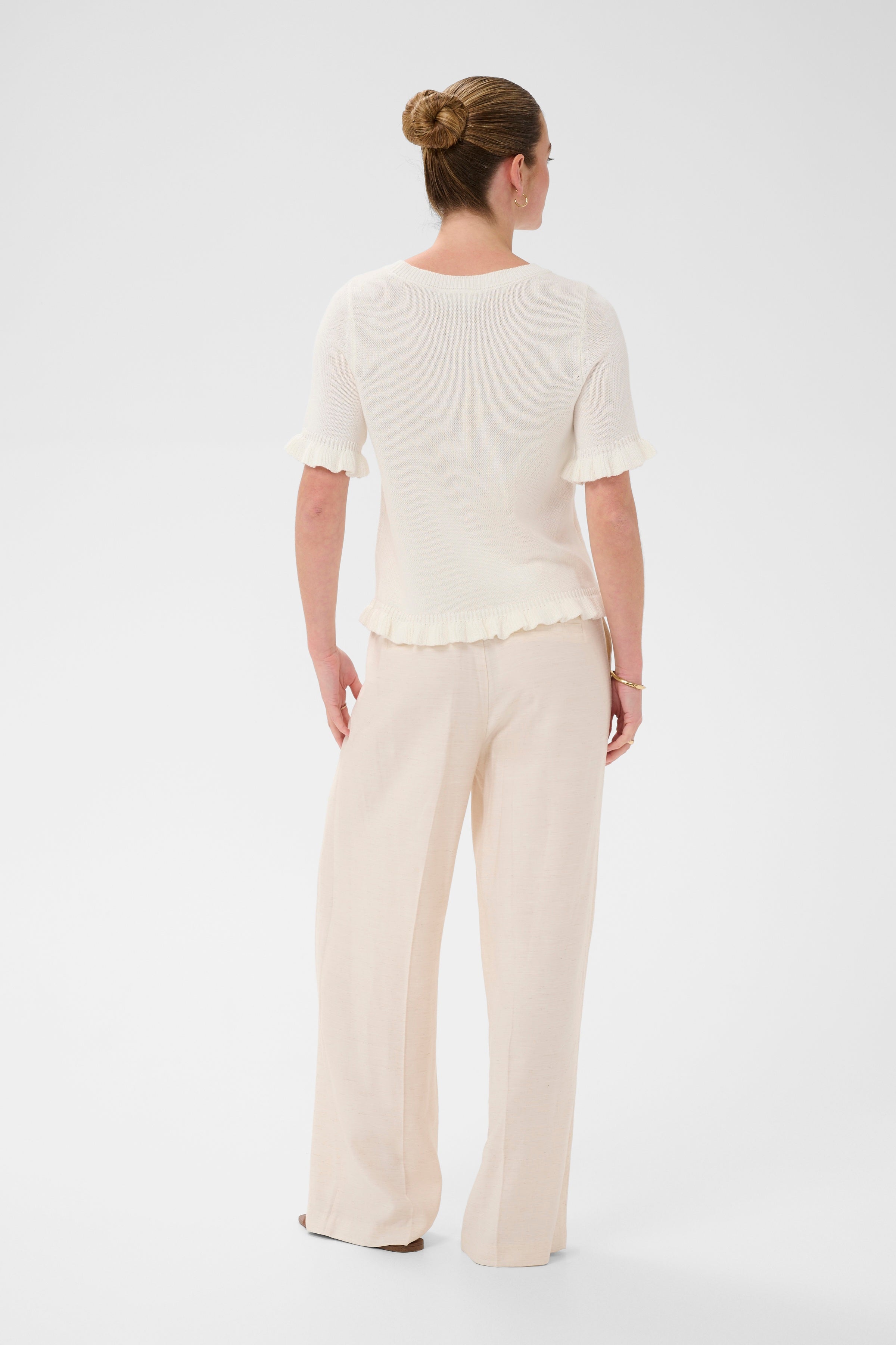 KAFFE Lindsay Strik Pullover Chalk Hvid