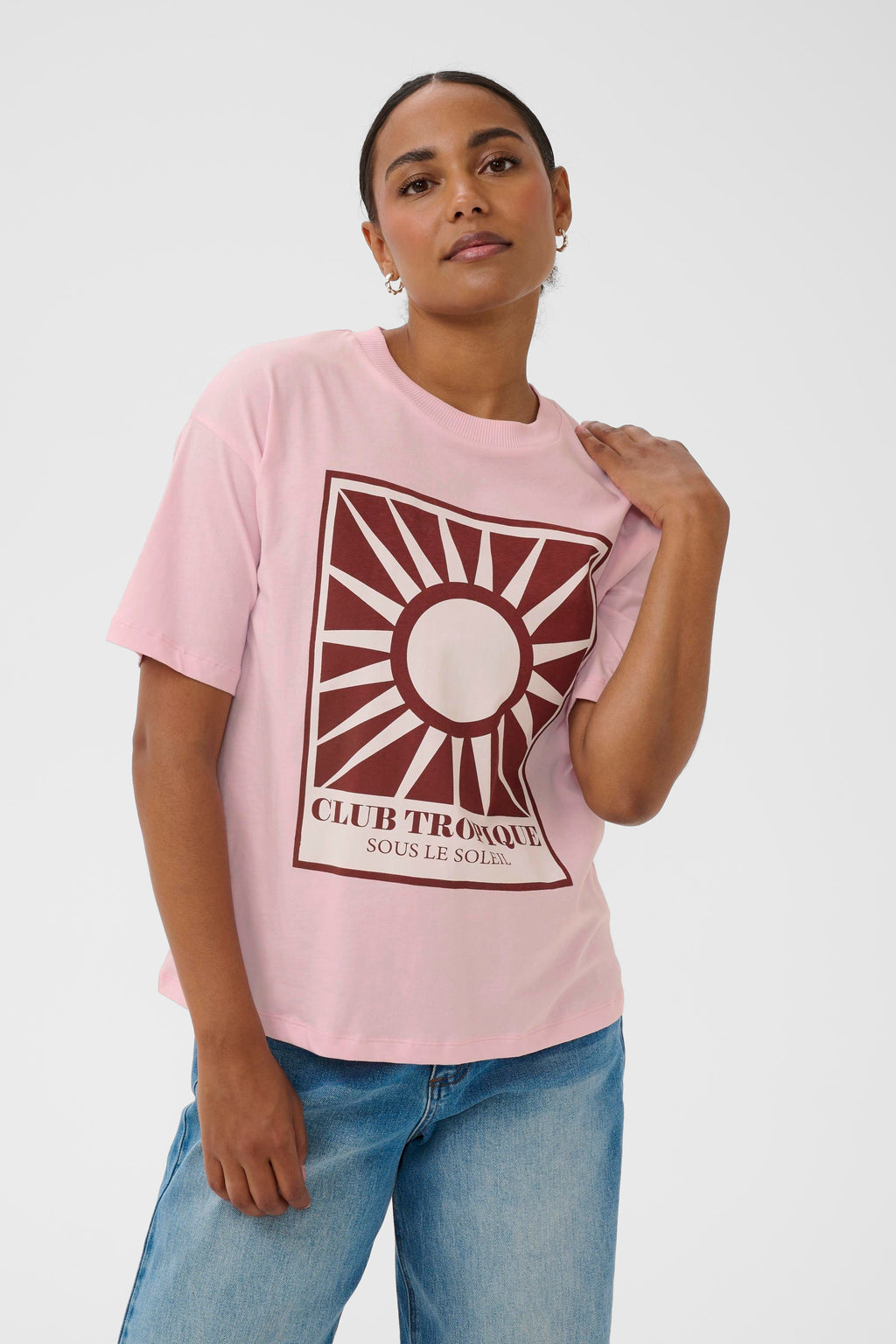 KAFFE Kelly T-shirt Ballerina Lyserød
