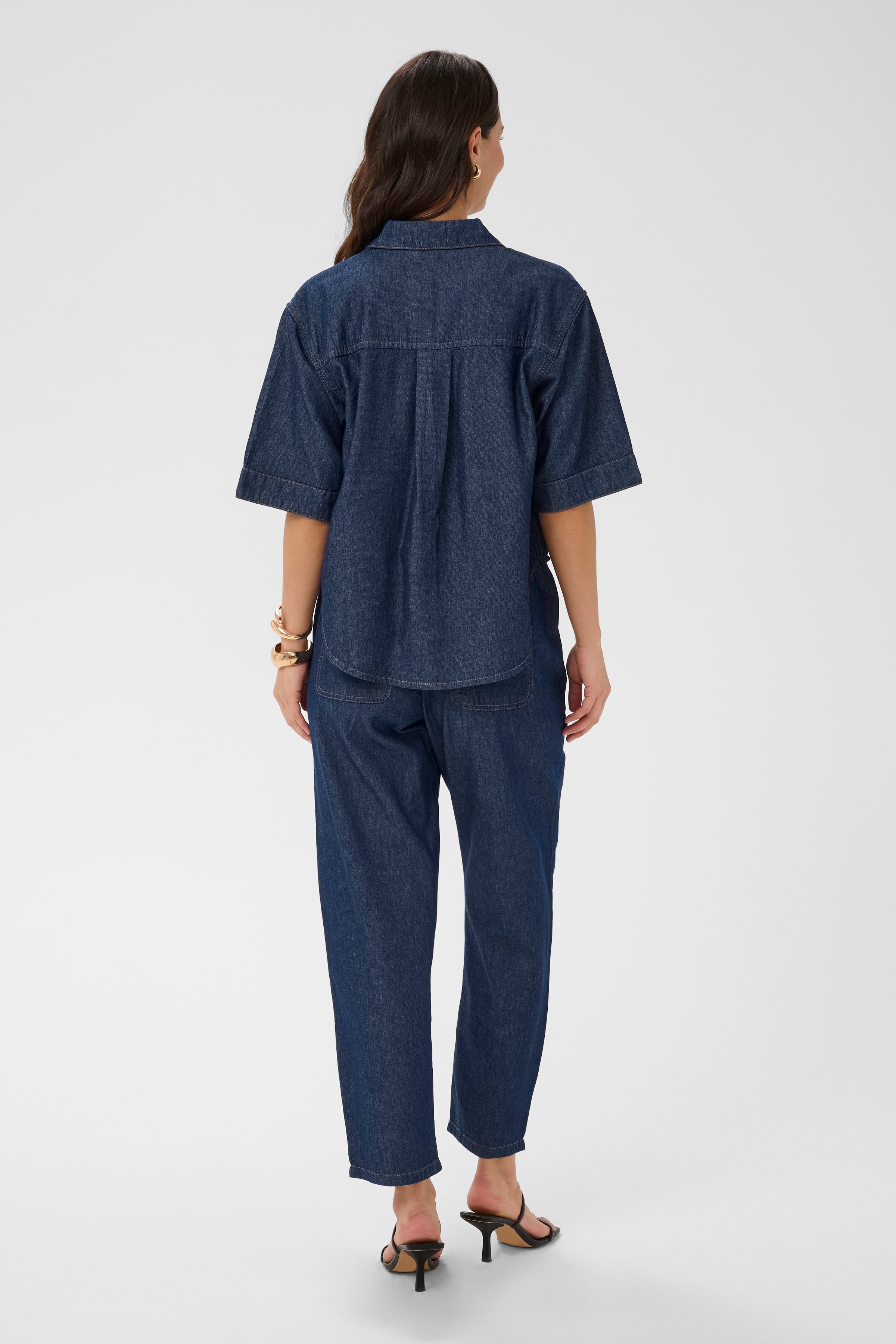 KAFFE Jade Skjorte Denim Mørk Blå