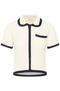 KAFFE Brianna Strik Cardigan Chalk Hvid