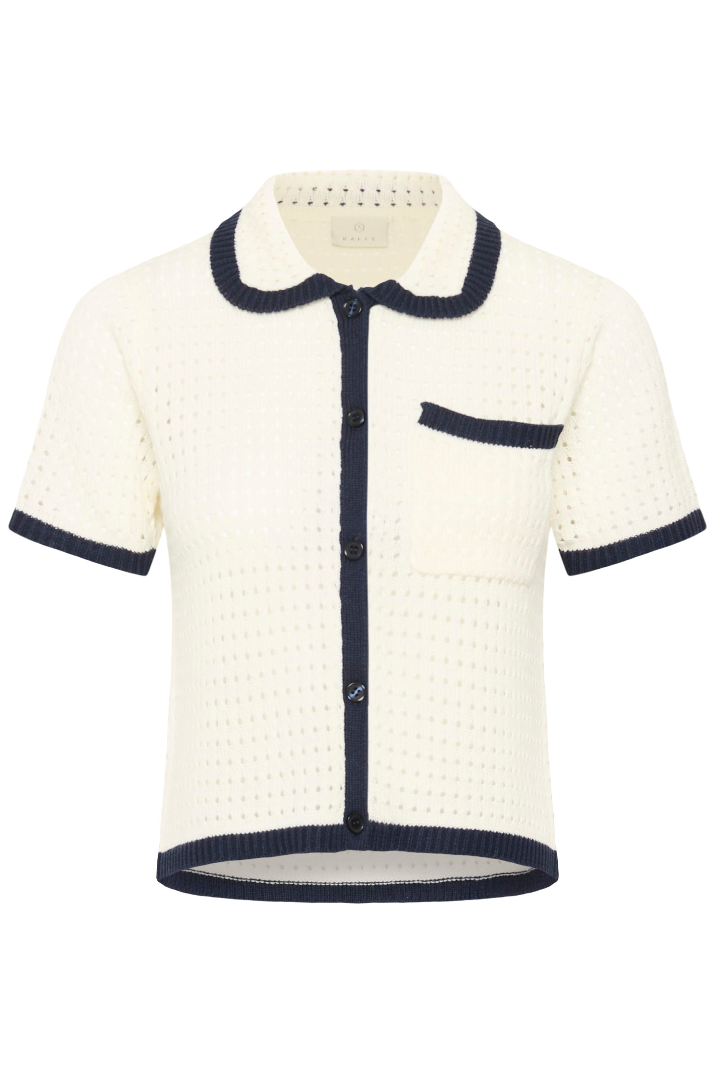 KAFFE Brianna Strik Cardigan Chalk Hvid