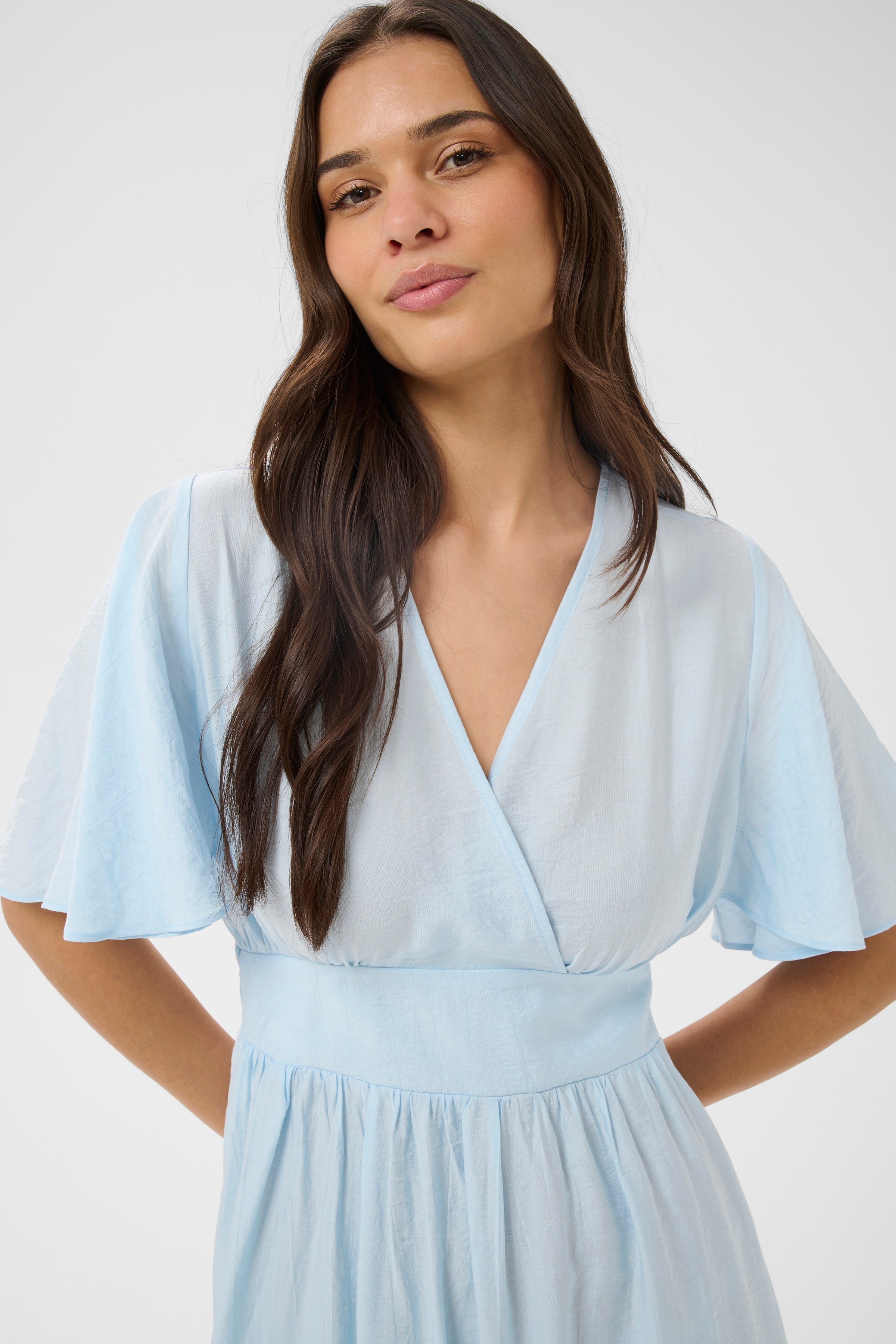 KAFFE Sirena Kjole Lang Nantucket Breeze Lyseblå