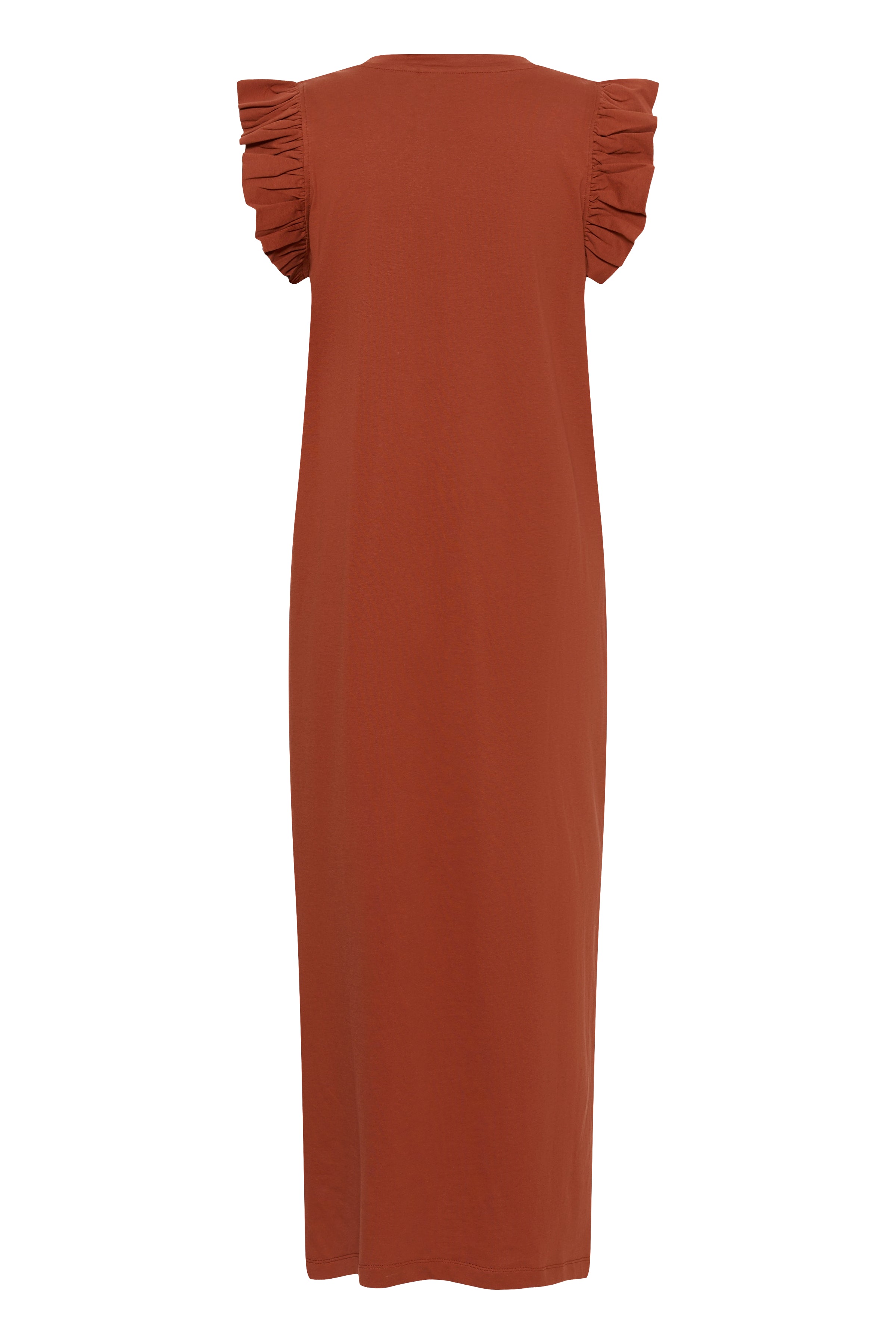 KAFFE Celina Flounce Kjole Henna Brun