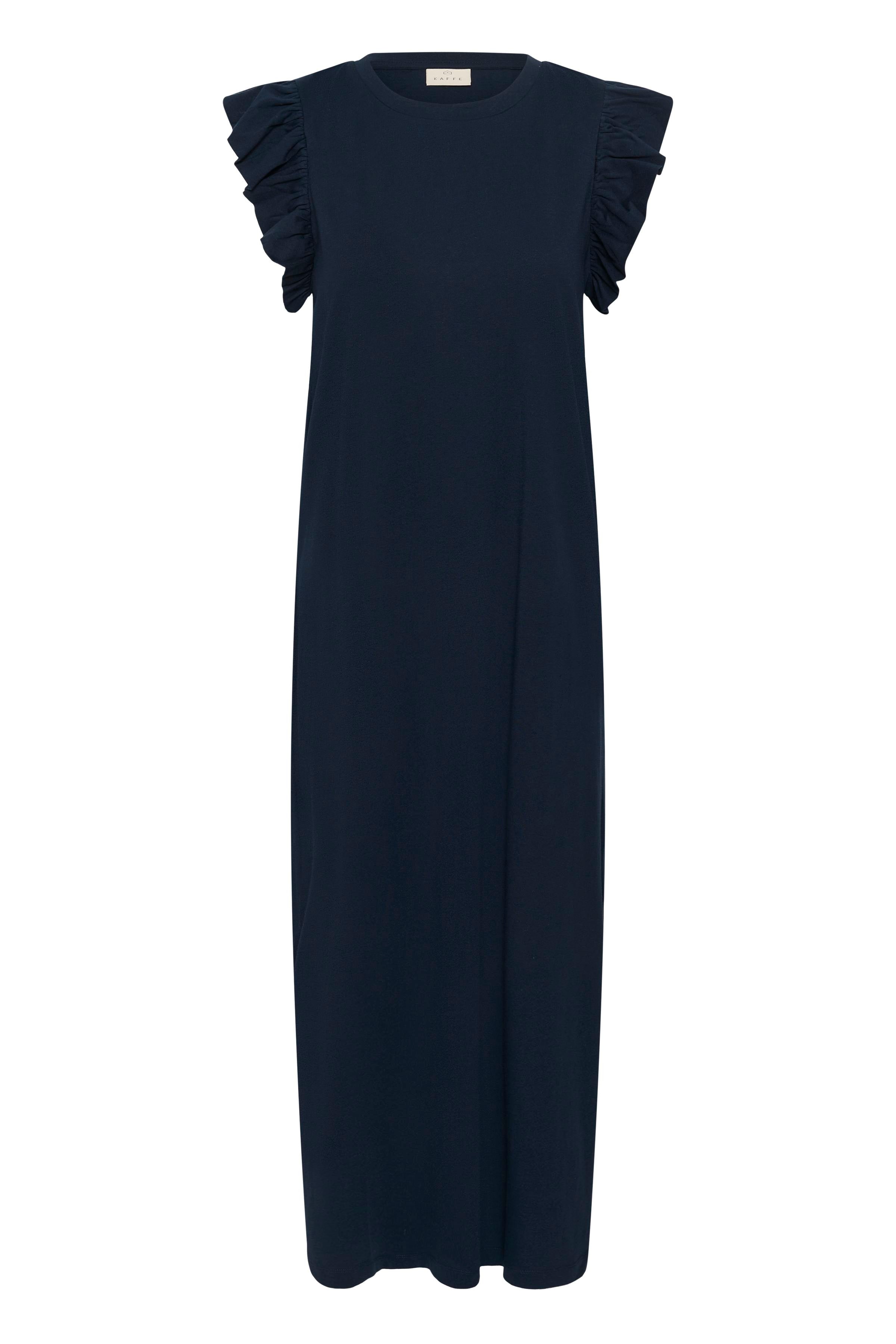 KAFFE Celina Flounce Kjole Midnight Marine Blå