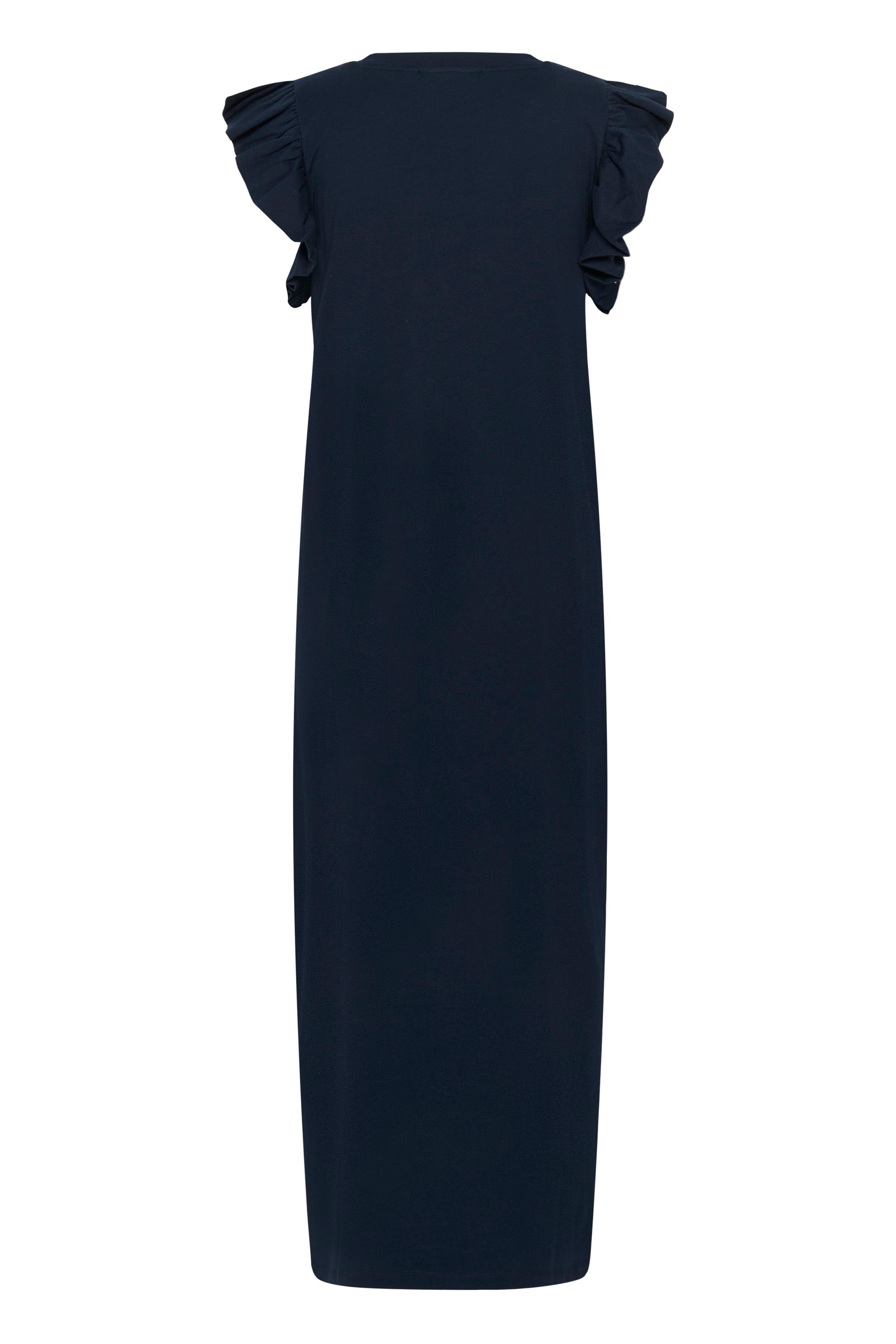 KAFFE Celina Flounce Kjole Midnight Marine Blå