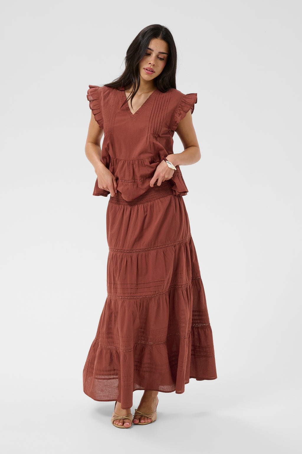 KAFFE Valerie Nederdel Henna Brun