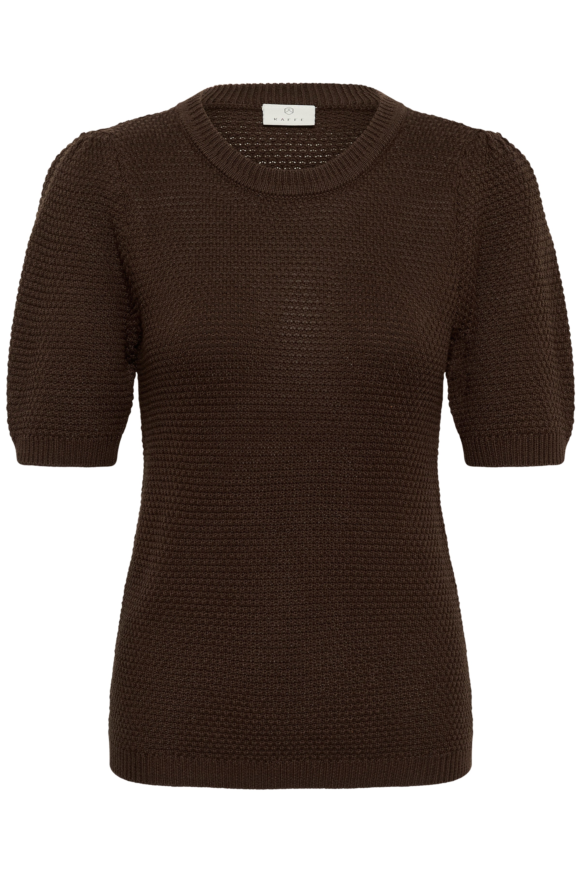 KAFFE Vivian Strik Pullover Coffee Bean Brun