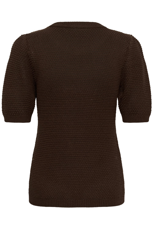 KAFFE Vivian Strik Pullover Coffee Bean Brun