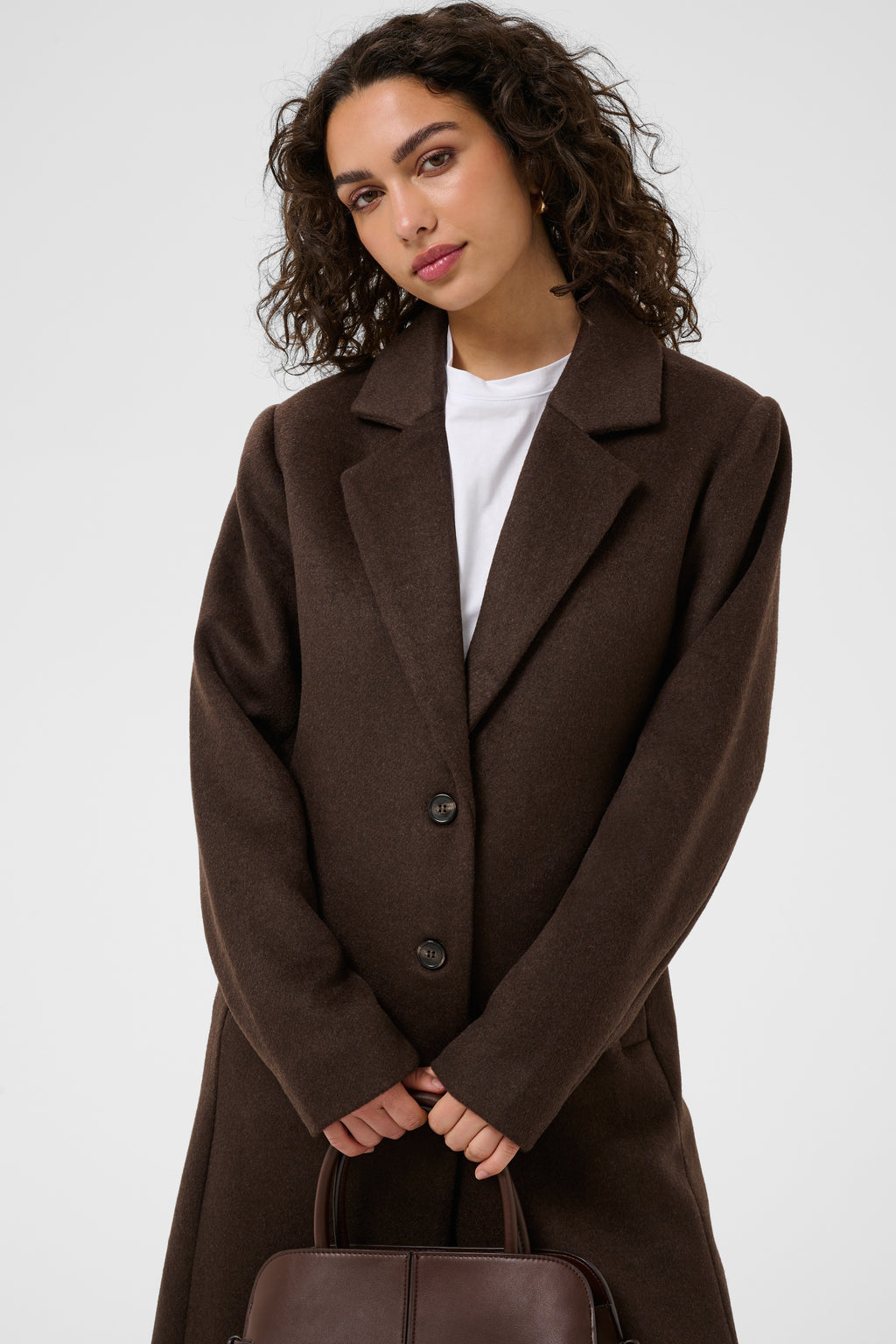 KAFFE Ninna Blazer Frakke Coffee Bean Brun