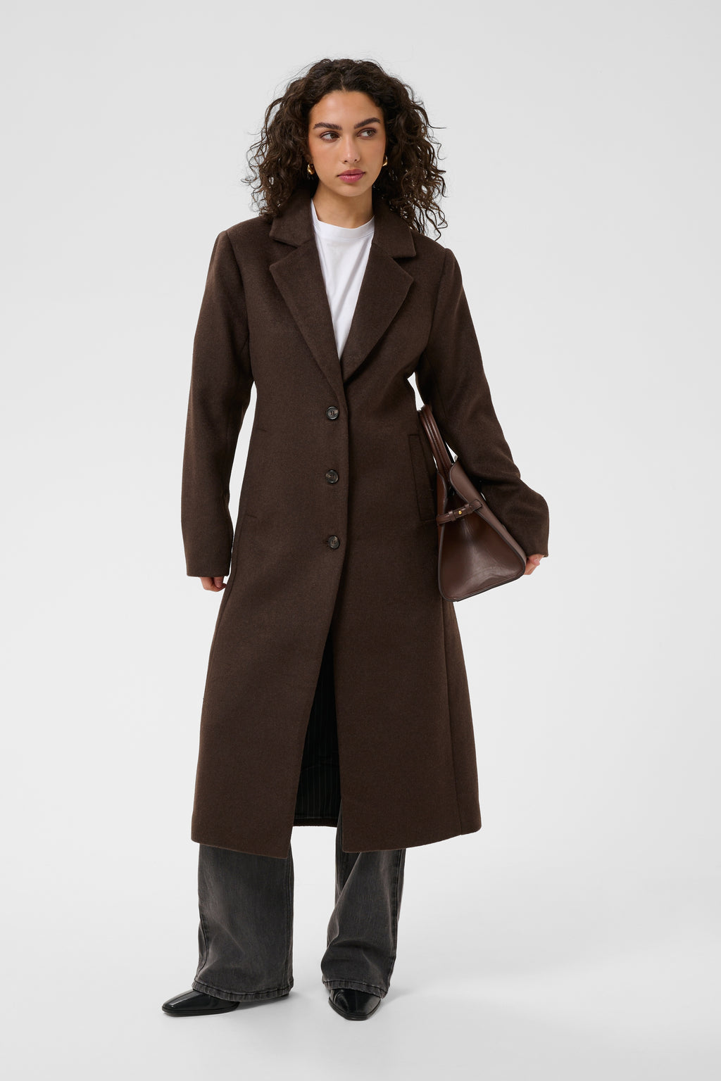 KAFFE Ninna Blazer Frakke Coffee Bean Brun