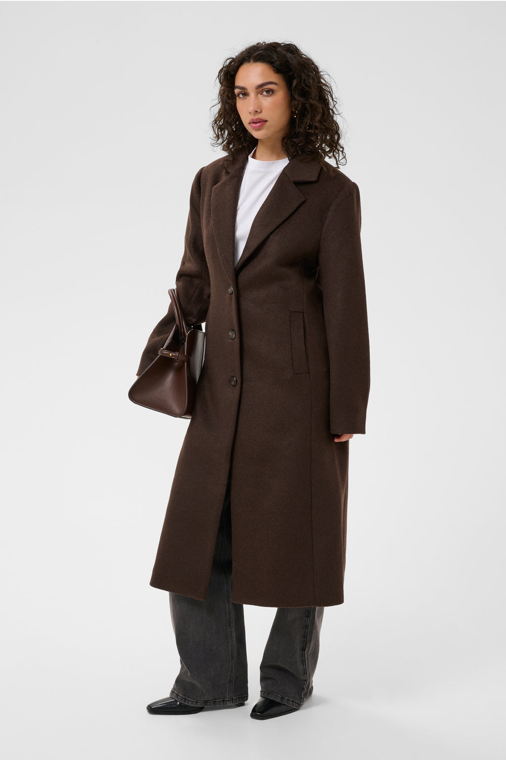 KAFFE Ninna Blazer Frakke Coffee Bean Brun