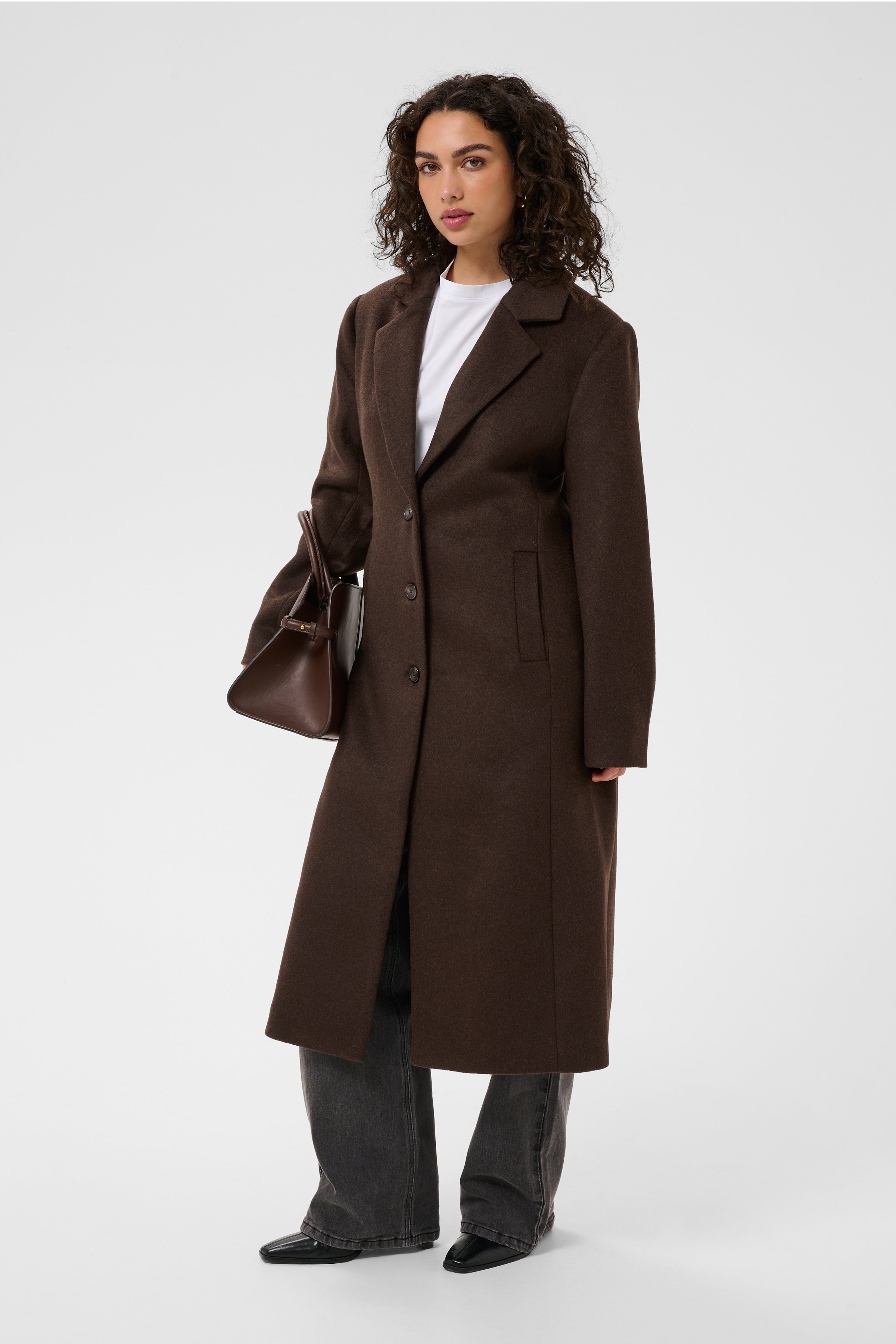 KAFFE Ninna Blazer Frakke Coffee Bean Brun