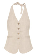 KAFFE Omila Vest Feather Grå