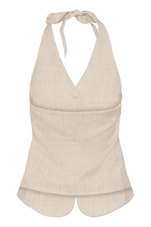 KAFFE Omila Vest Feather Grå