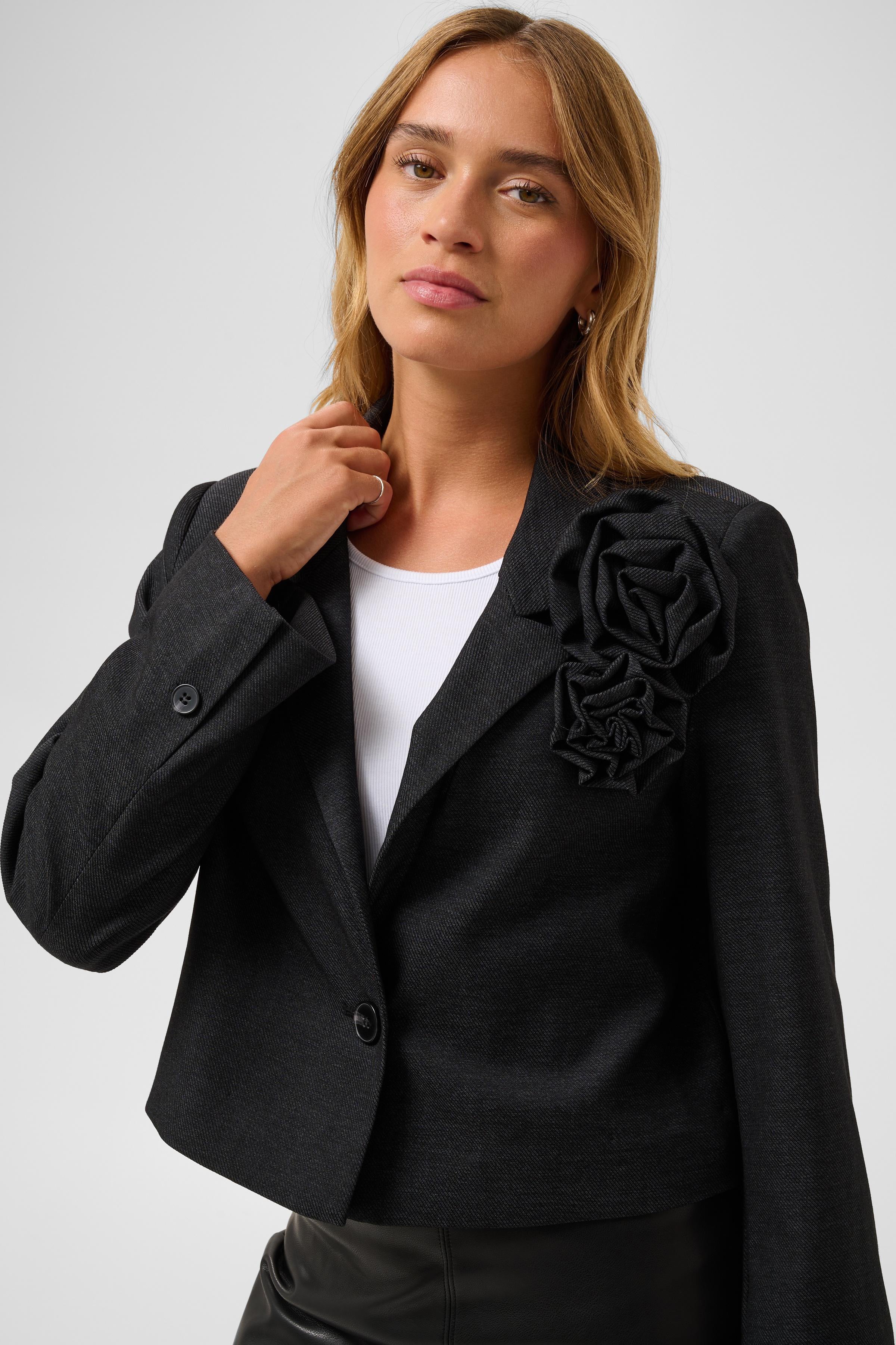 KAFFE Gabby Blazer Dark Grå Melange