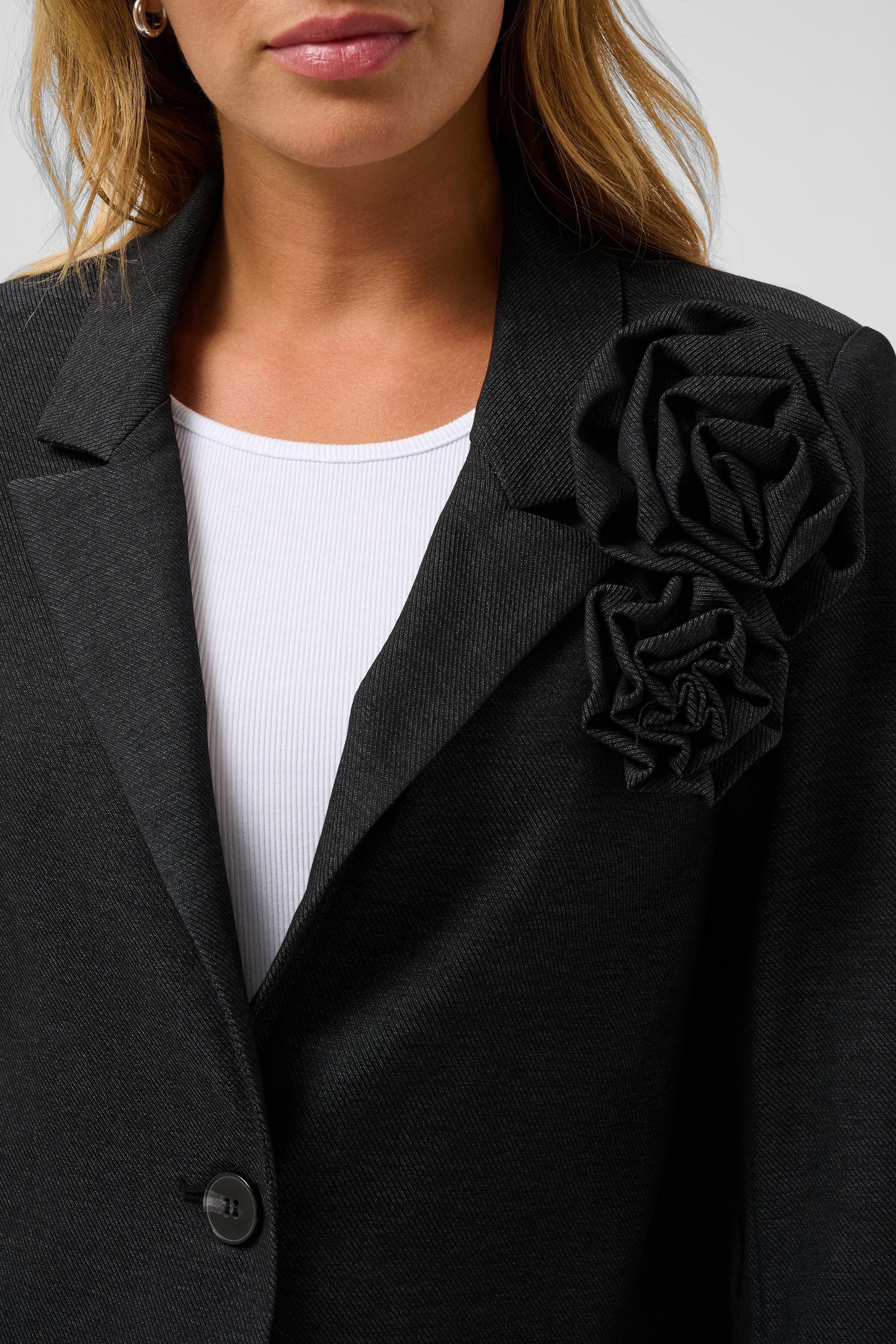 KAFFE Gabby Blazer Dark Grå Melange