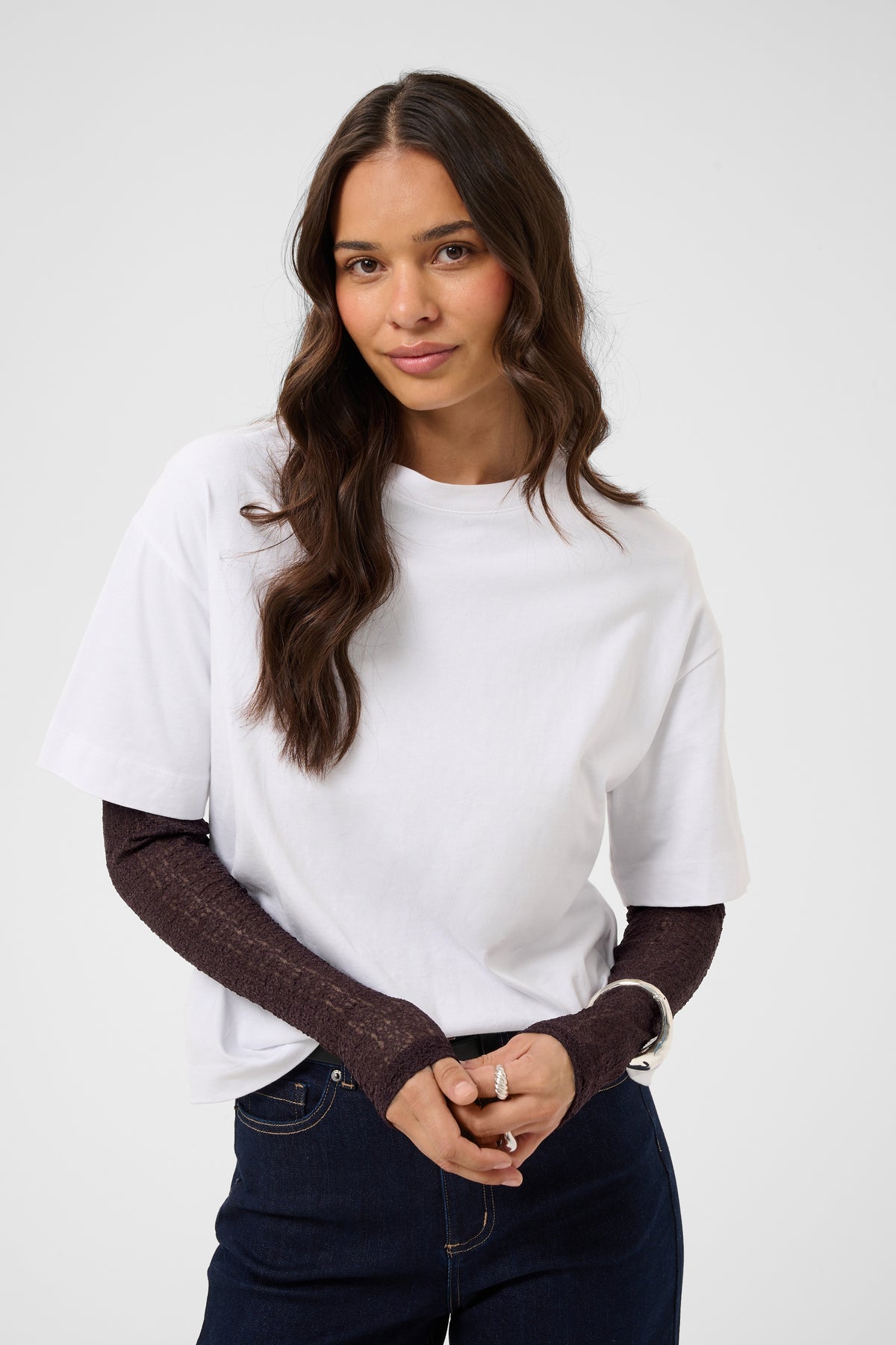 KAFFE Allison T-shirt Fudge Rød