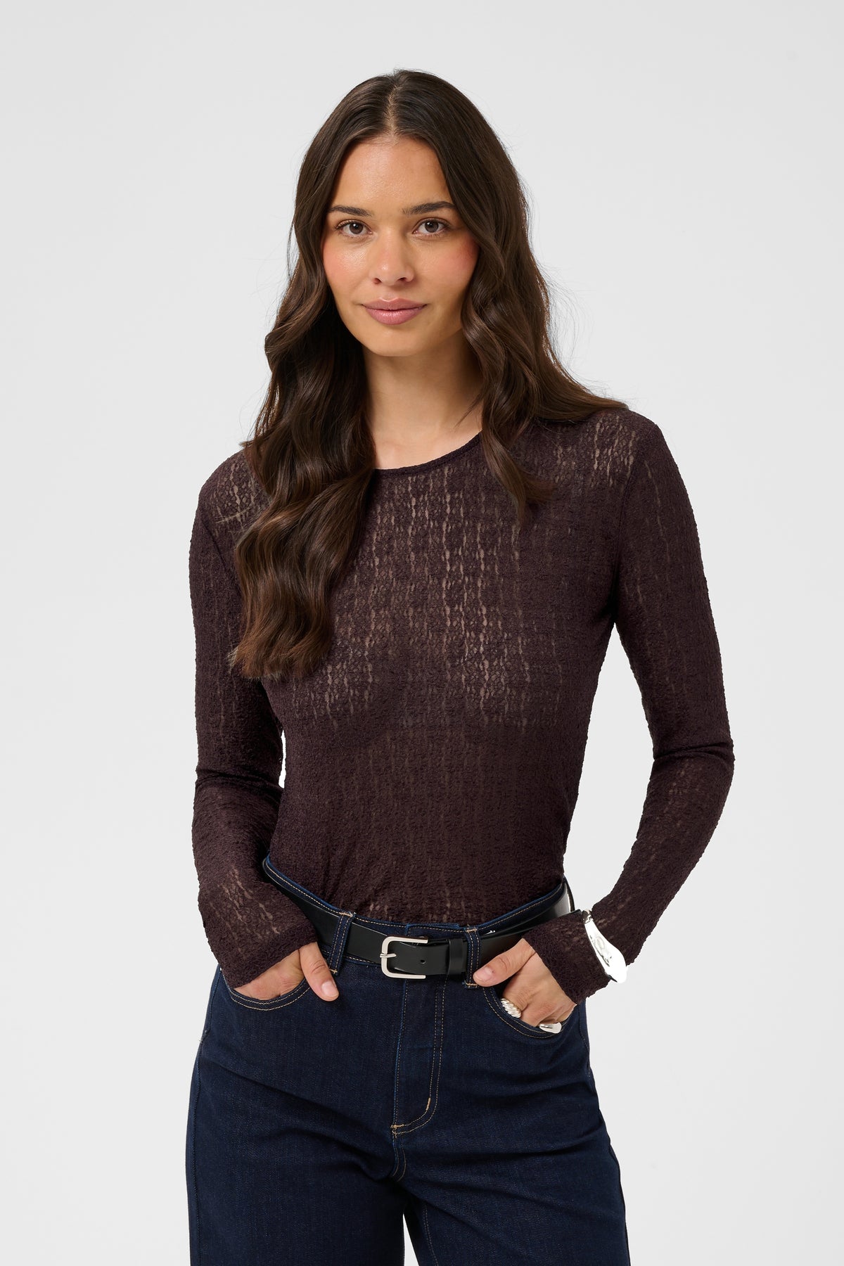 KAFFE Allison T-shirt Fudge Rød