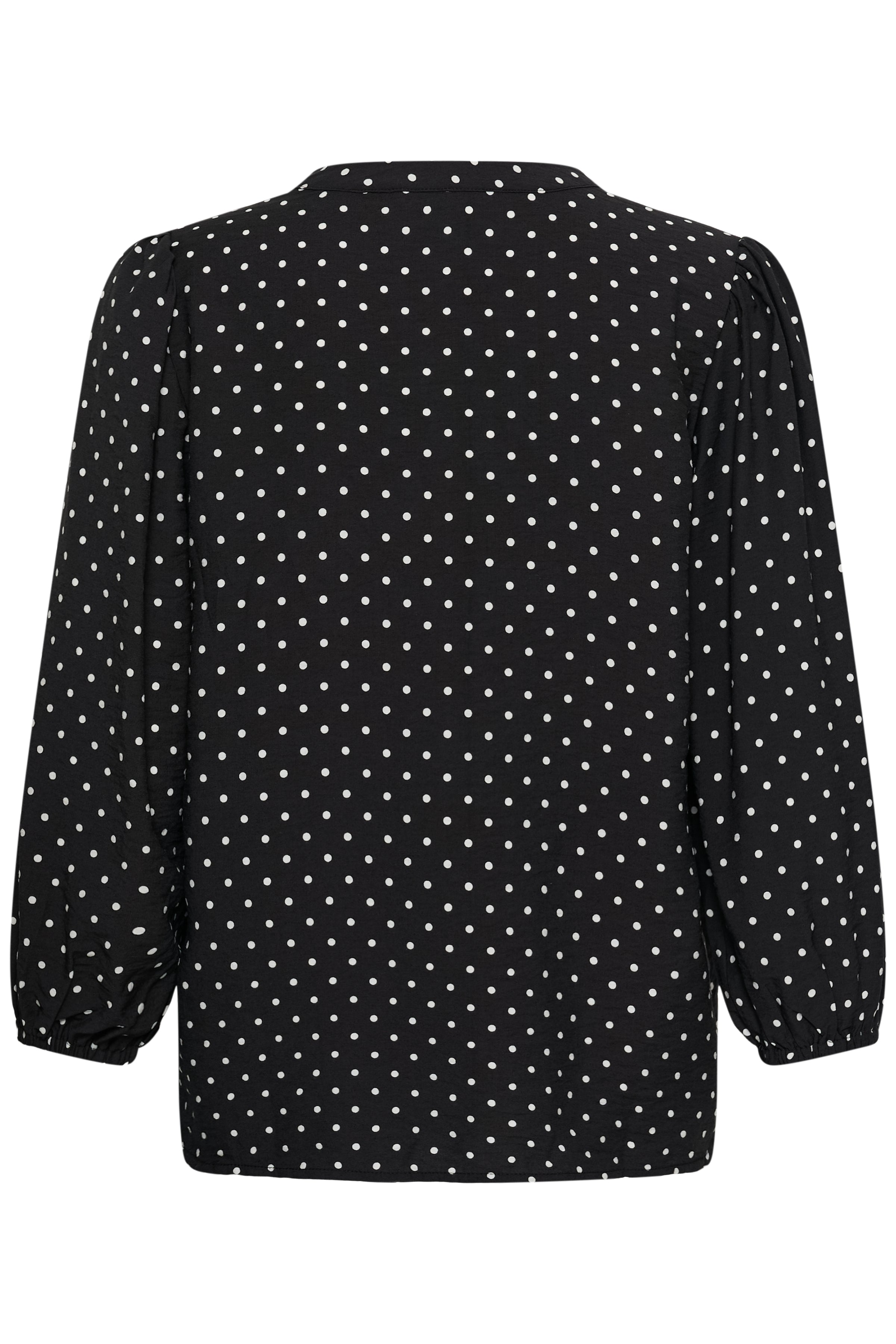 KAFFE Sirena Bluse Prikker Sort Hvid