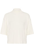 KAFFE Lizza Argyle Pullover Chalk Hvid