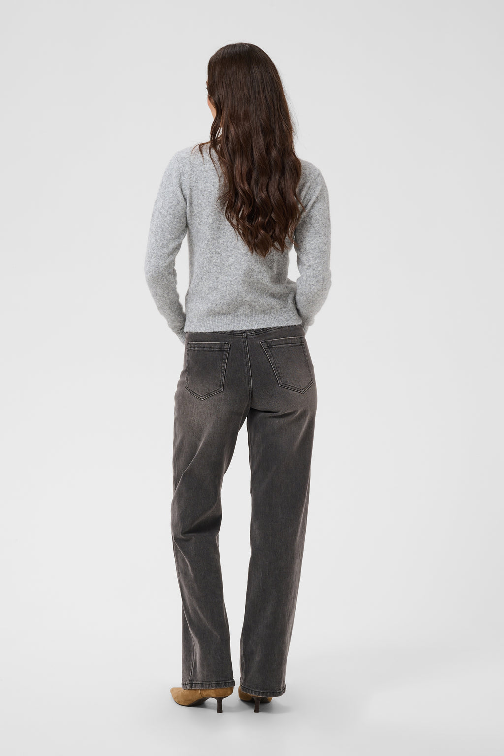KAFFE Selly Cardigan Grå Melange