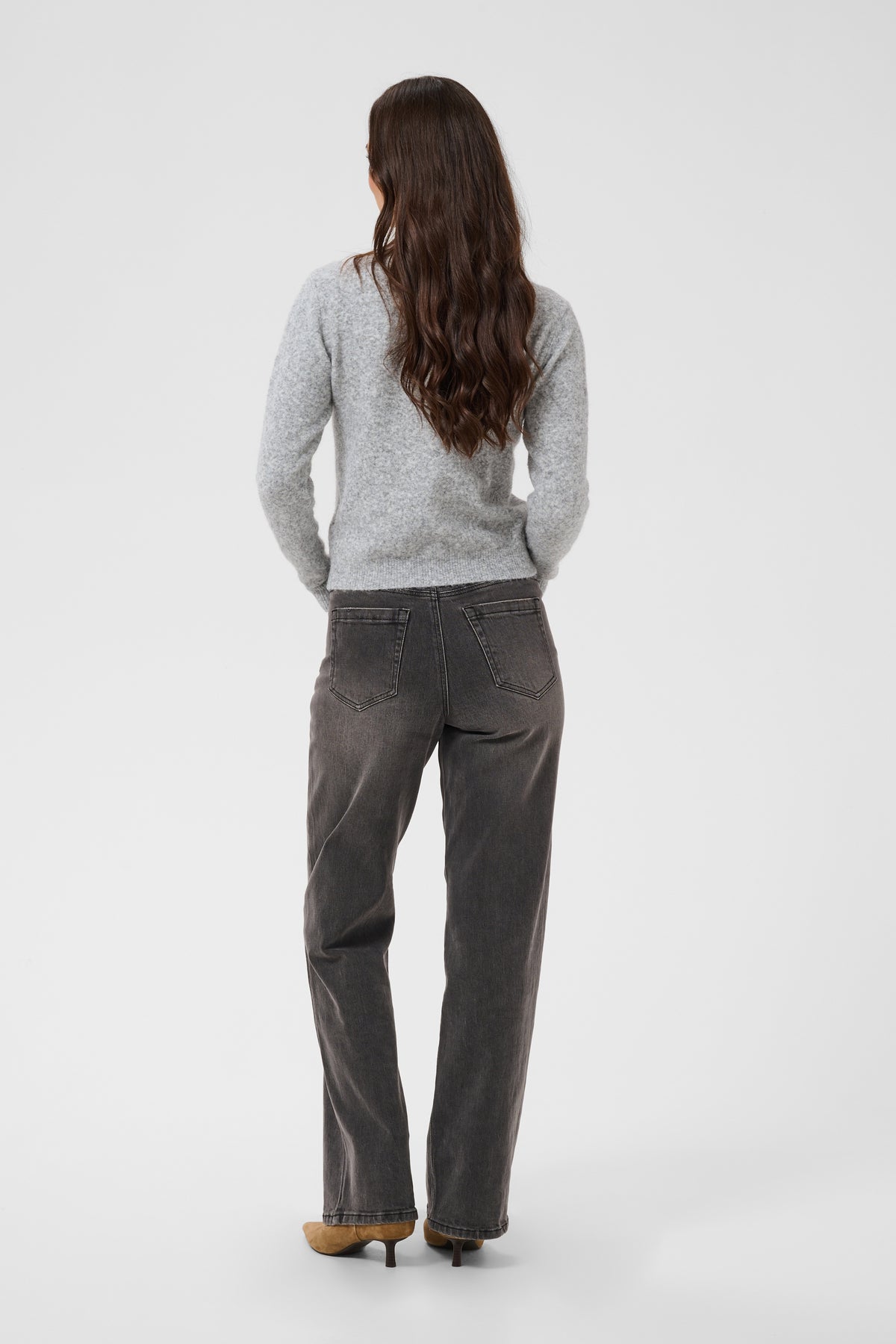 KAFFE Selly Cardigan Grå Melange
