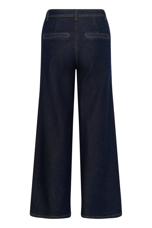 KAFFE Hally Jeans Wide Mørk Blå