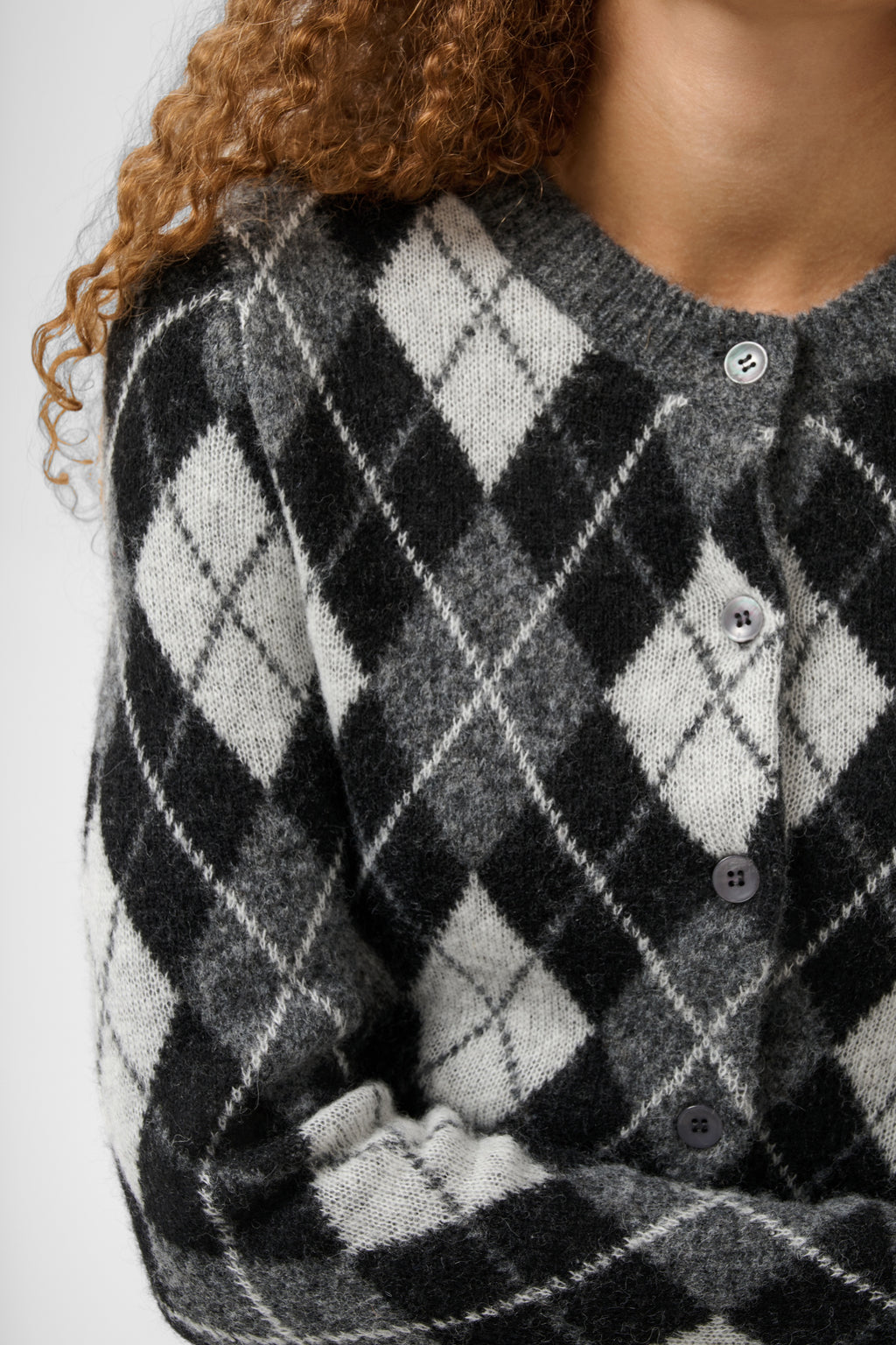 KAFFE Harlow Cardigan Mørk Grå Sort