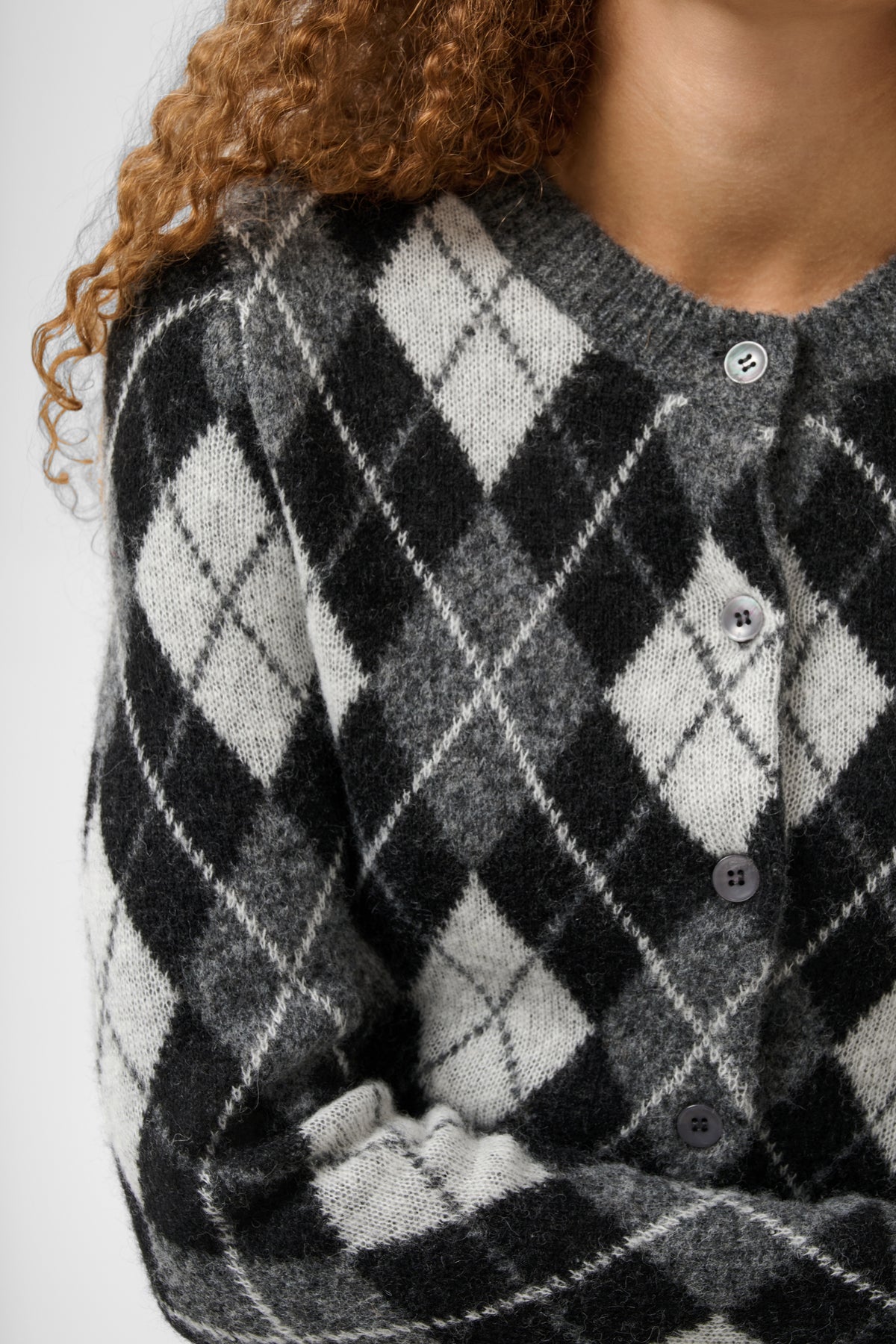 KAFFE Harlow Cardigan Mørk Grå Sort