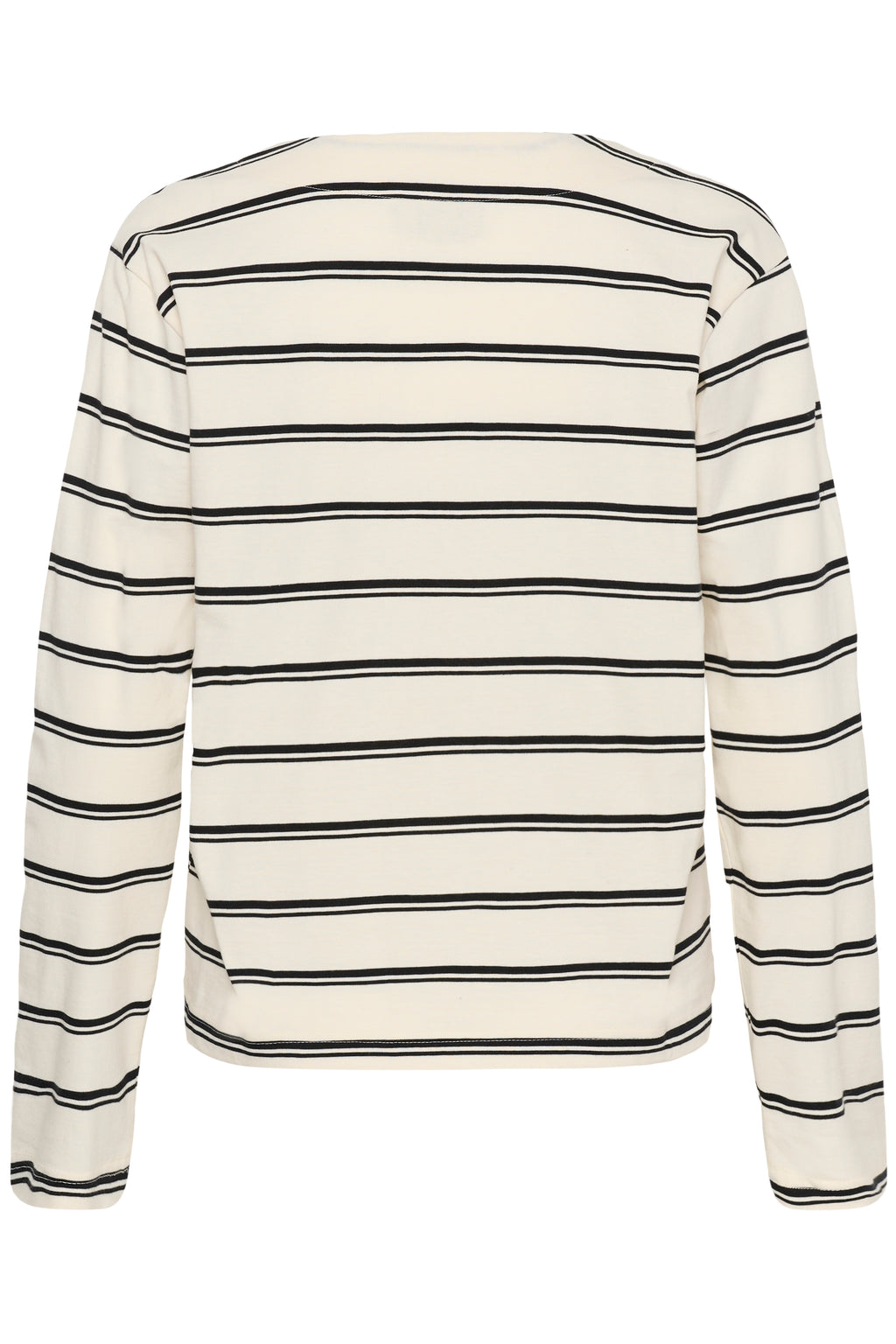 KAFFE Winny T-shirt V-Neck Stribet Hvid Sort