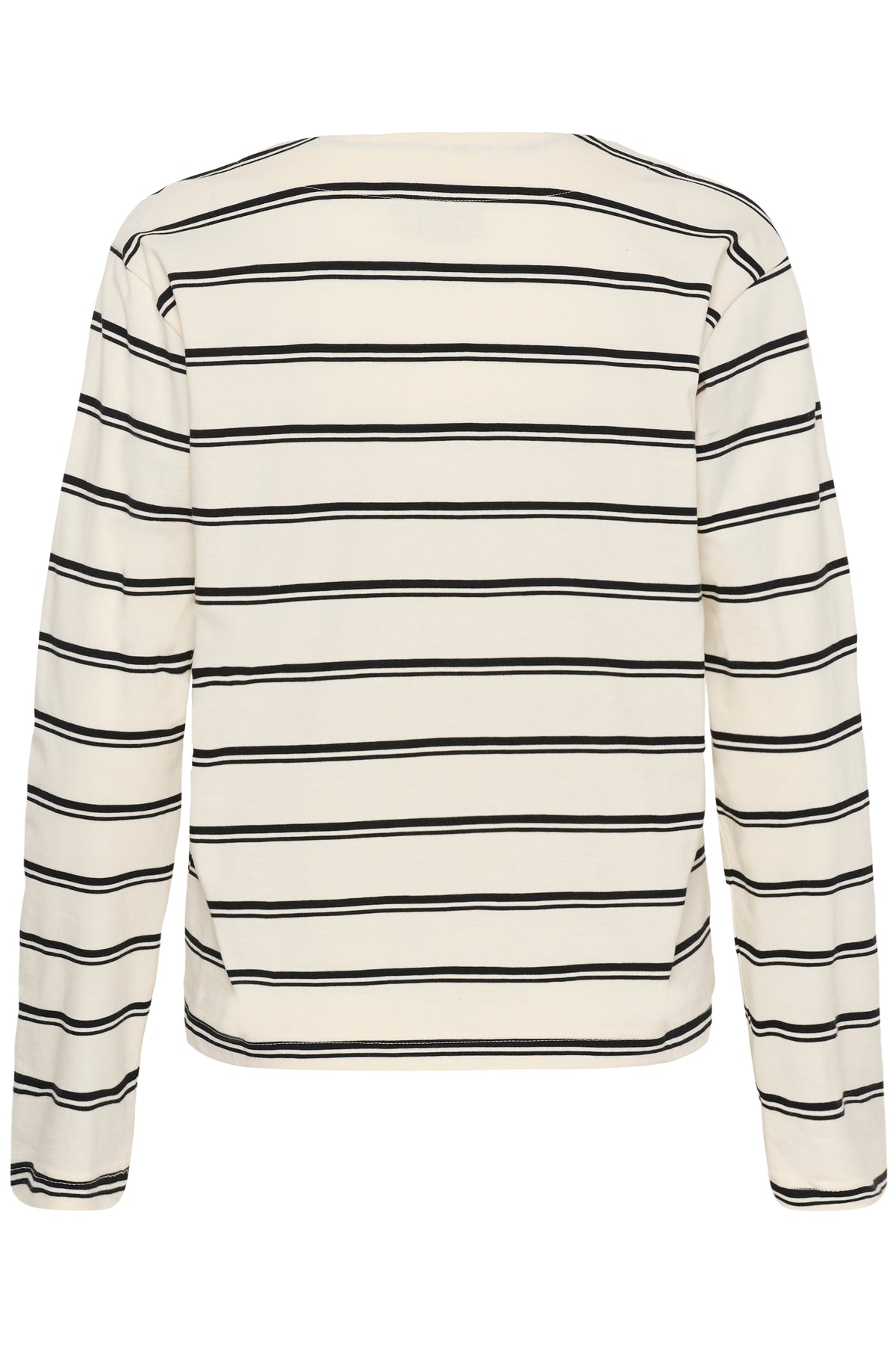 KAFFE Winny T-shirt V-Neck Stribet Hvid Sort