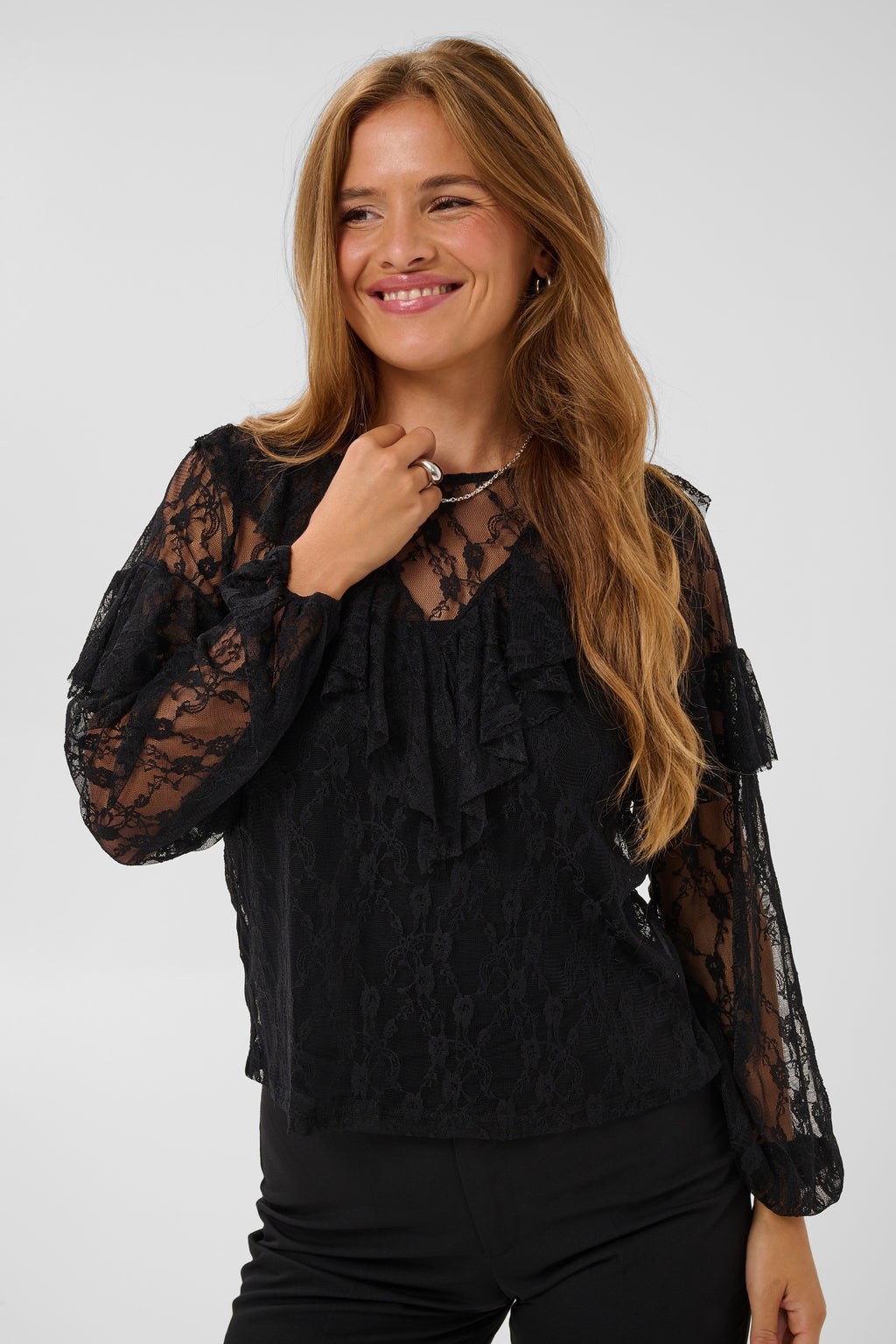 KAFFE Ace Bluse Deep Sort