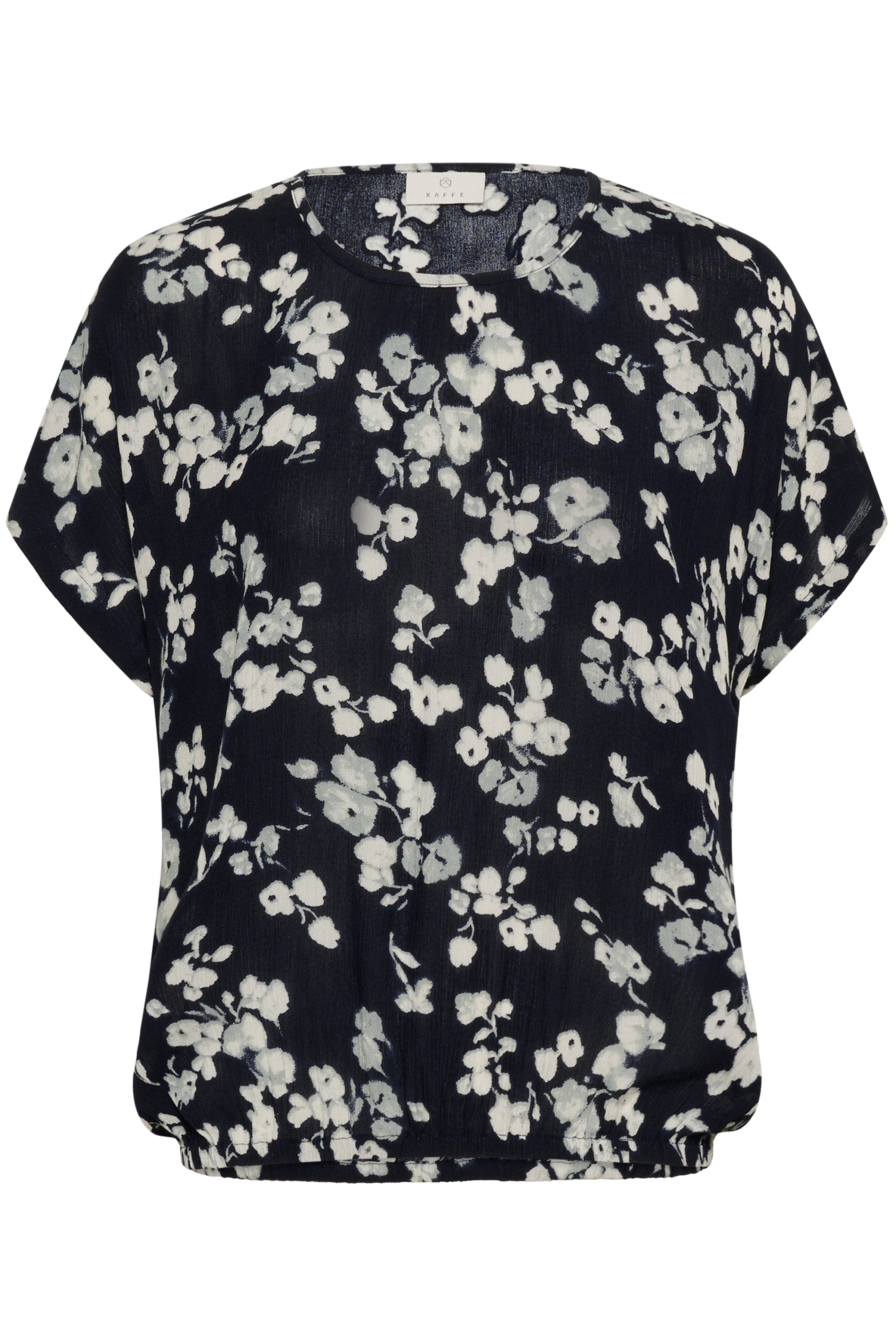 KAFFE Lokia Bluse Marine Blomster Blå
