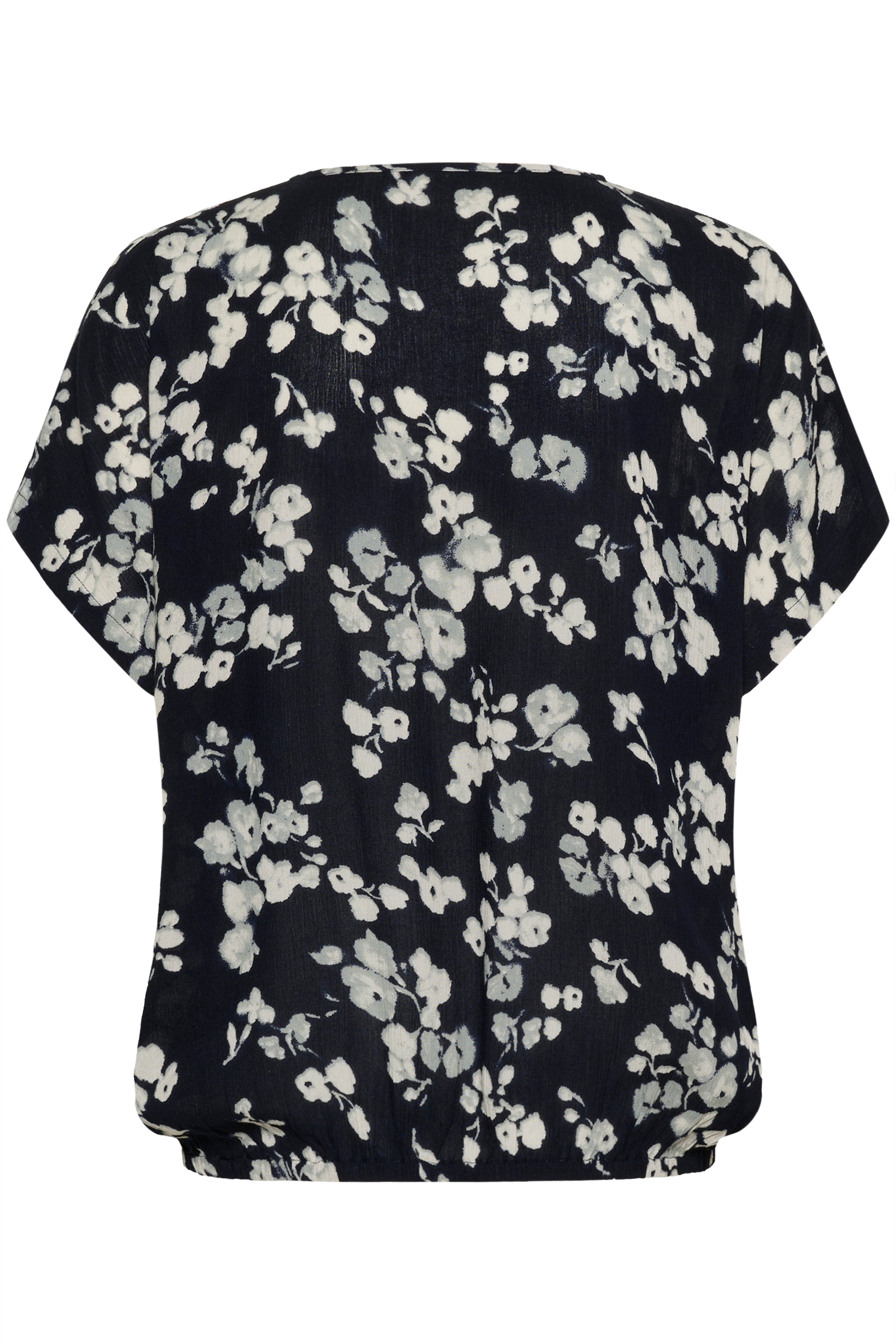 KAFFE Lokia Bluse Marine Blomster Blå