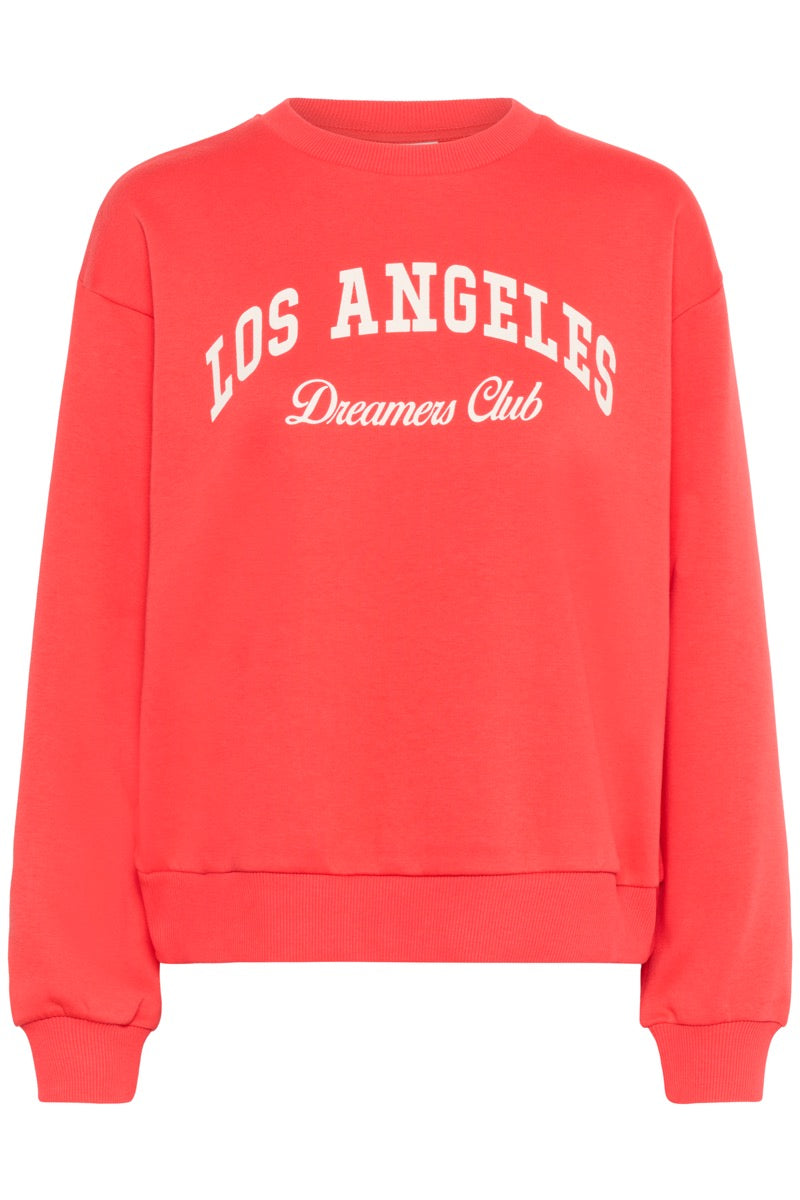 KAFFE Hazel Sweatshirt Hibiscus Rød